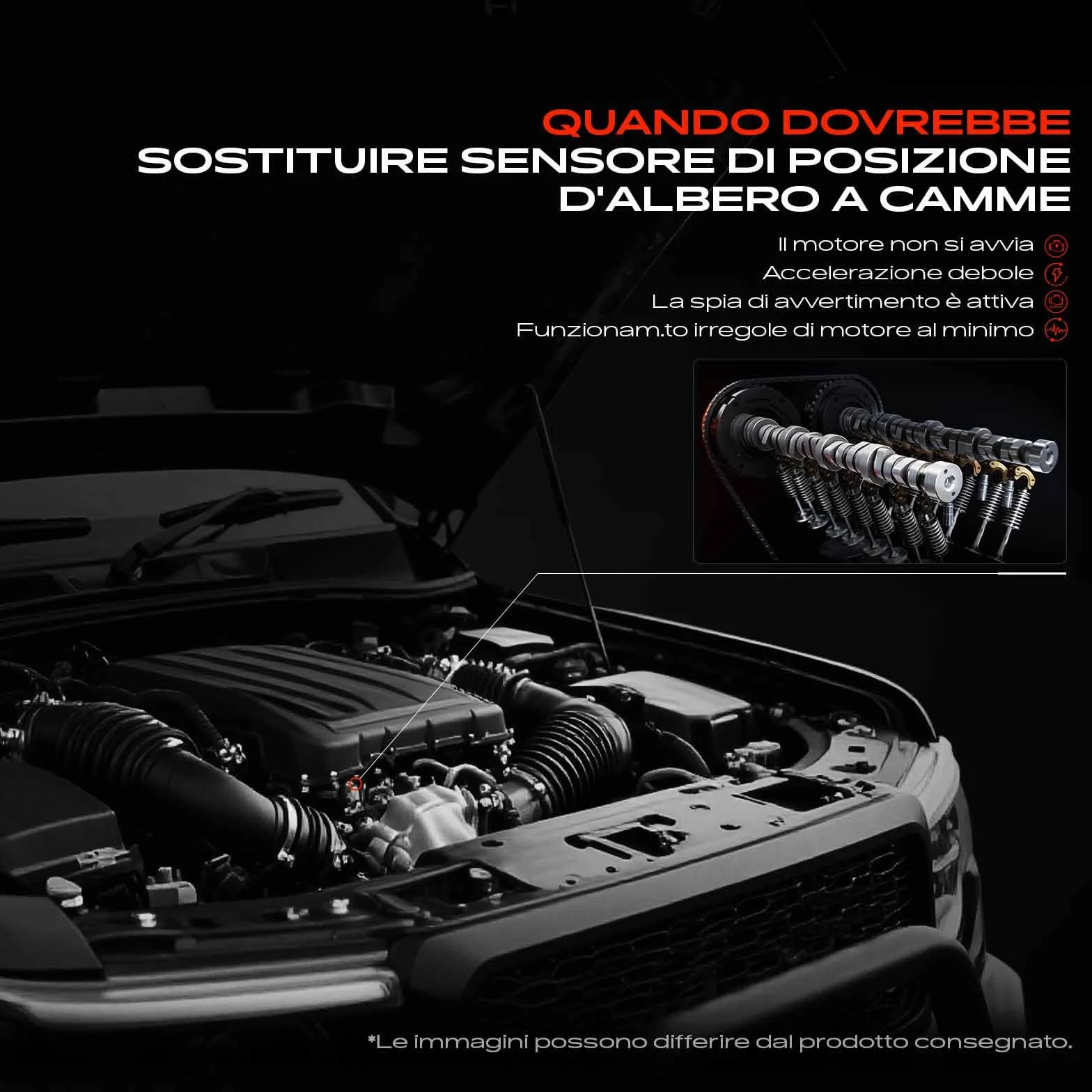 Frankberg Posizione dell'albero Motore Sensore dell'albero Motore 3-Poli Compatibile con Fiesta V JD JH Fusion JU C3 II SC 207 WA WC 206 Compatta 2A/C Replace# 9637499180