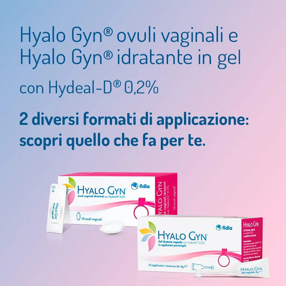 Hyalo Gyn Gel Idratante Contro la Secchezza Vaginale 10 Applicatori Monodose 4 g Acido Ialuronico 0,2%