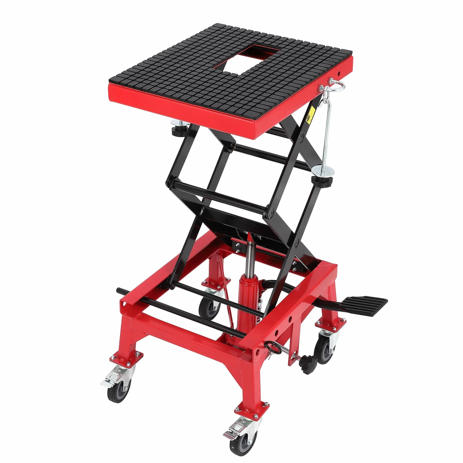 Sollevatore idraulico per moto 158,8 kg altezza sollevamento 35-87 cm pedana piattaforma ruote bloccaggio ATV