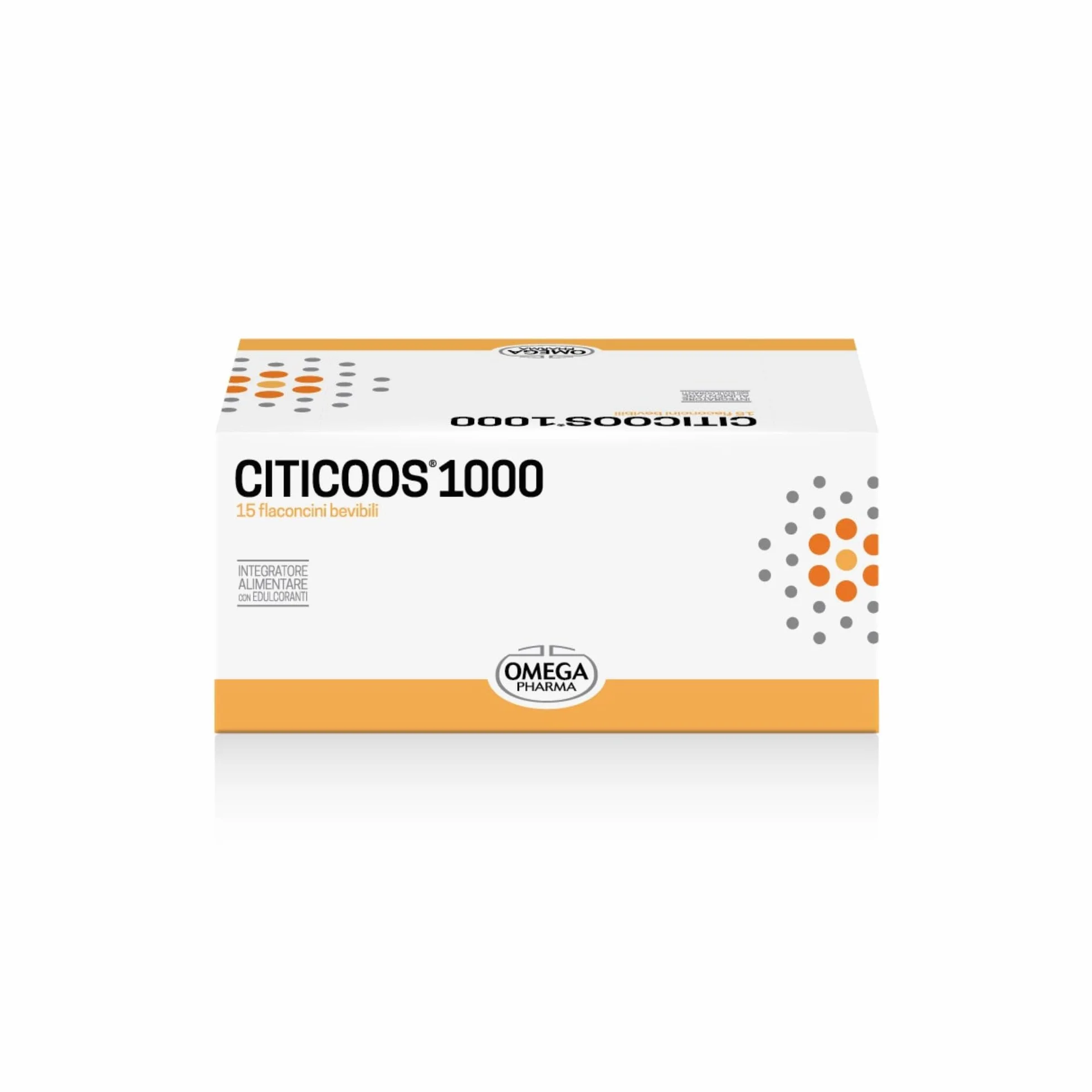 Omega Pharma Citicoos 1000 Citicolina Sodica 1 g Vitamine B3 B2 L-Triptofano 15 Flaconcini