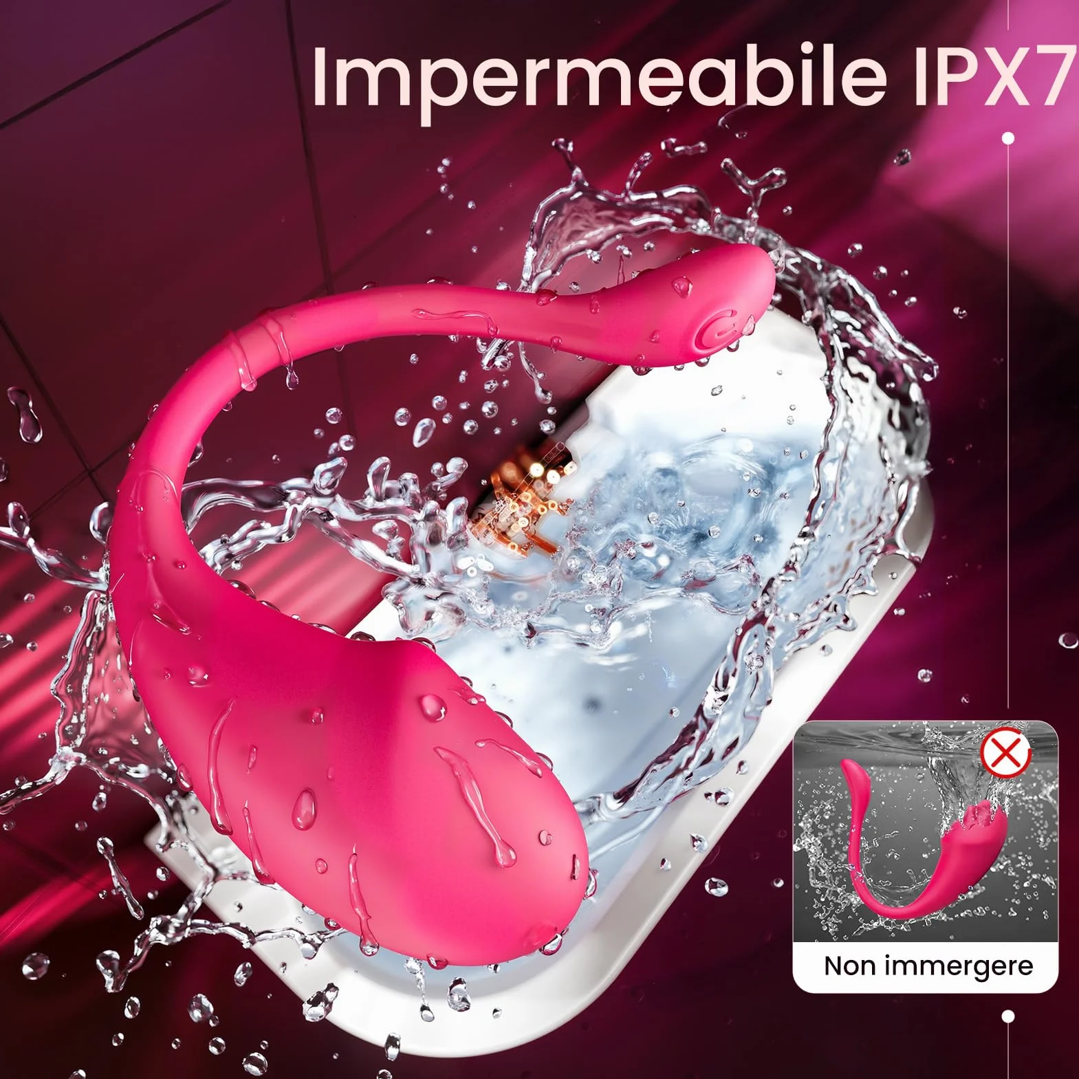 Ovetto Vibrante Donna Telecomando a Distanza APP Sex Toys, AI-Sync 10 Modalità Vibratore Silenzioso, Sexytoysys Coppia Vibratore Professionale Wireless Sex Toy, Giochi Erotiici per Coppie