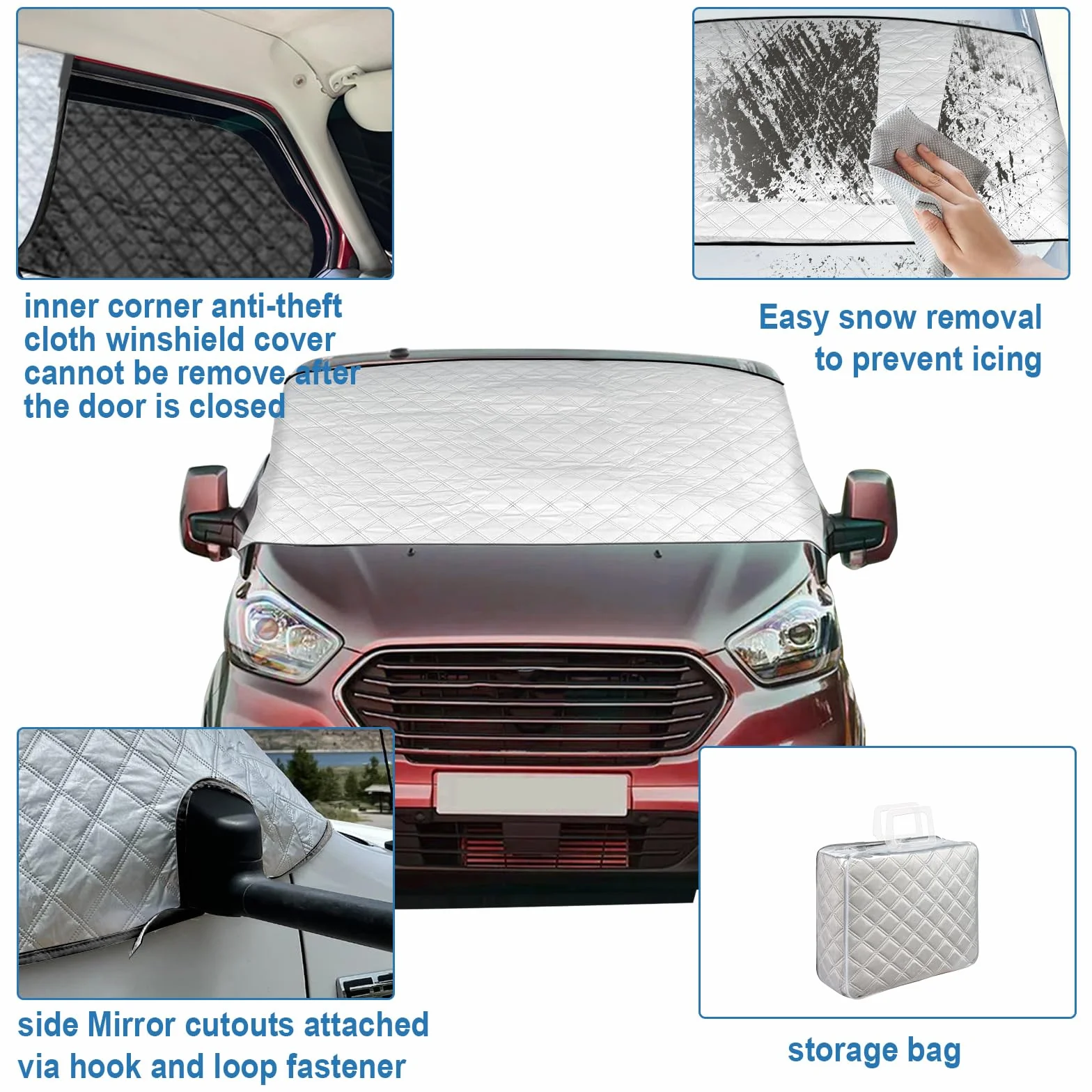 Copertura Parabrezza Auto VW T5 2003-2015 Impermeabile Antigelo
