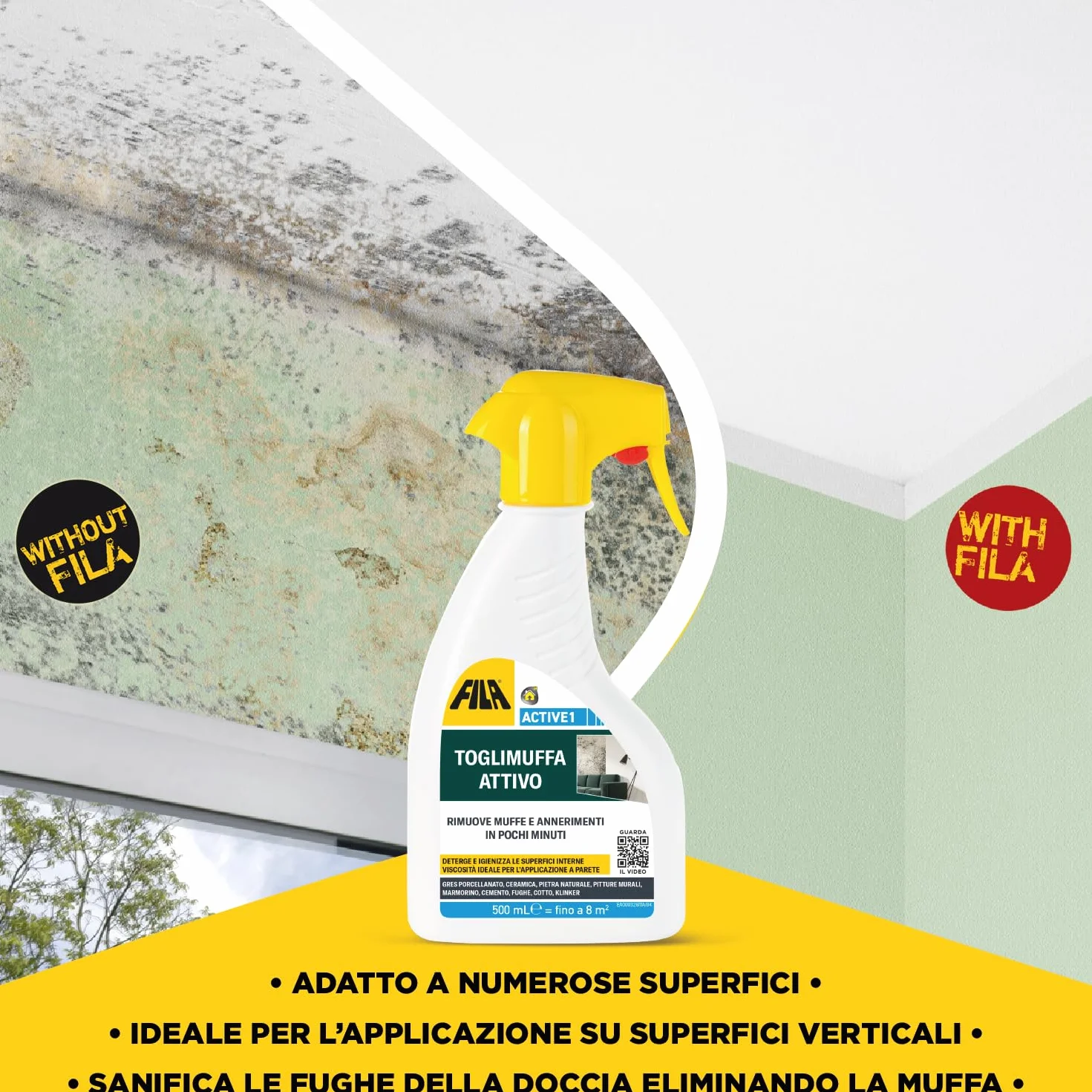 FILA ACTIVE1 Toglimuffa Attivo Antimuffa Spray Igienizzante