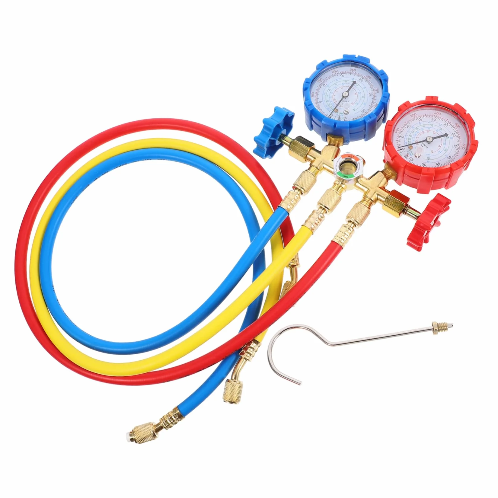 ULTECHNOVO 1 Set Completo per Climatizzatori con Manometro Tubo e Accessori Strumento Professionale per Controllo Pressione e Sicura Aria Condizionata Auto