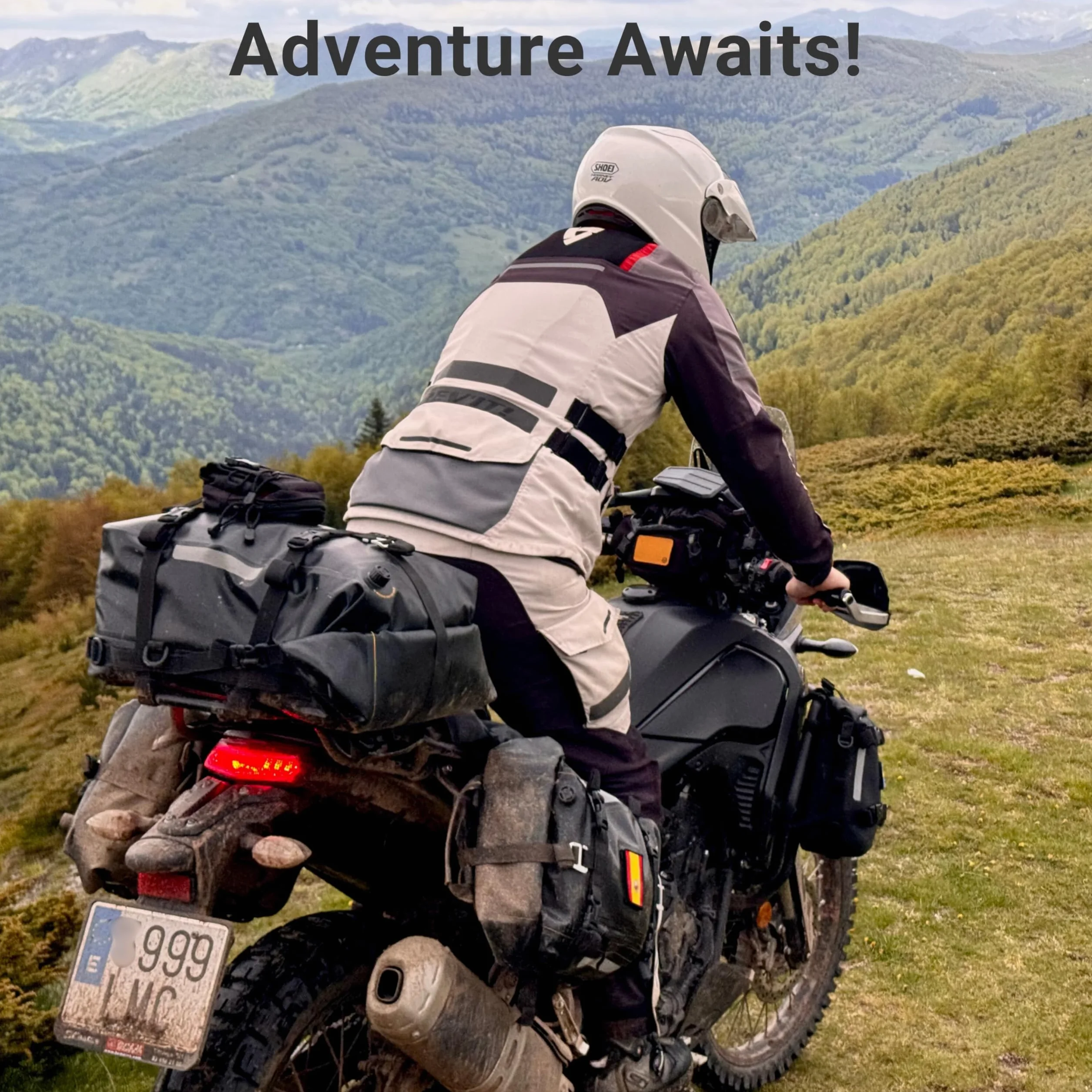 Odinsberg Borsa Impermeabile Moto 15L | Borsa Posteriore Sella Laterale Paramotore | Drybag Rullo Portapacchi Enduro Bici