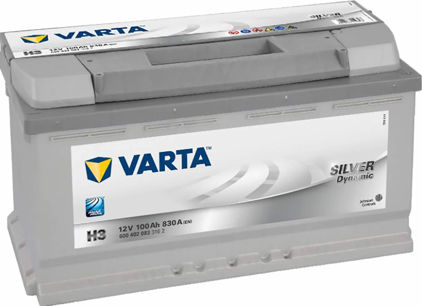 Varta H3 Silver Dynamic Batteria avviamento 6004020833162, 12V 100 Ah 830A, 175 mm x 353 mm x 190 mm