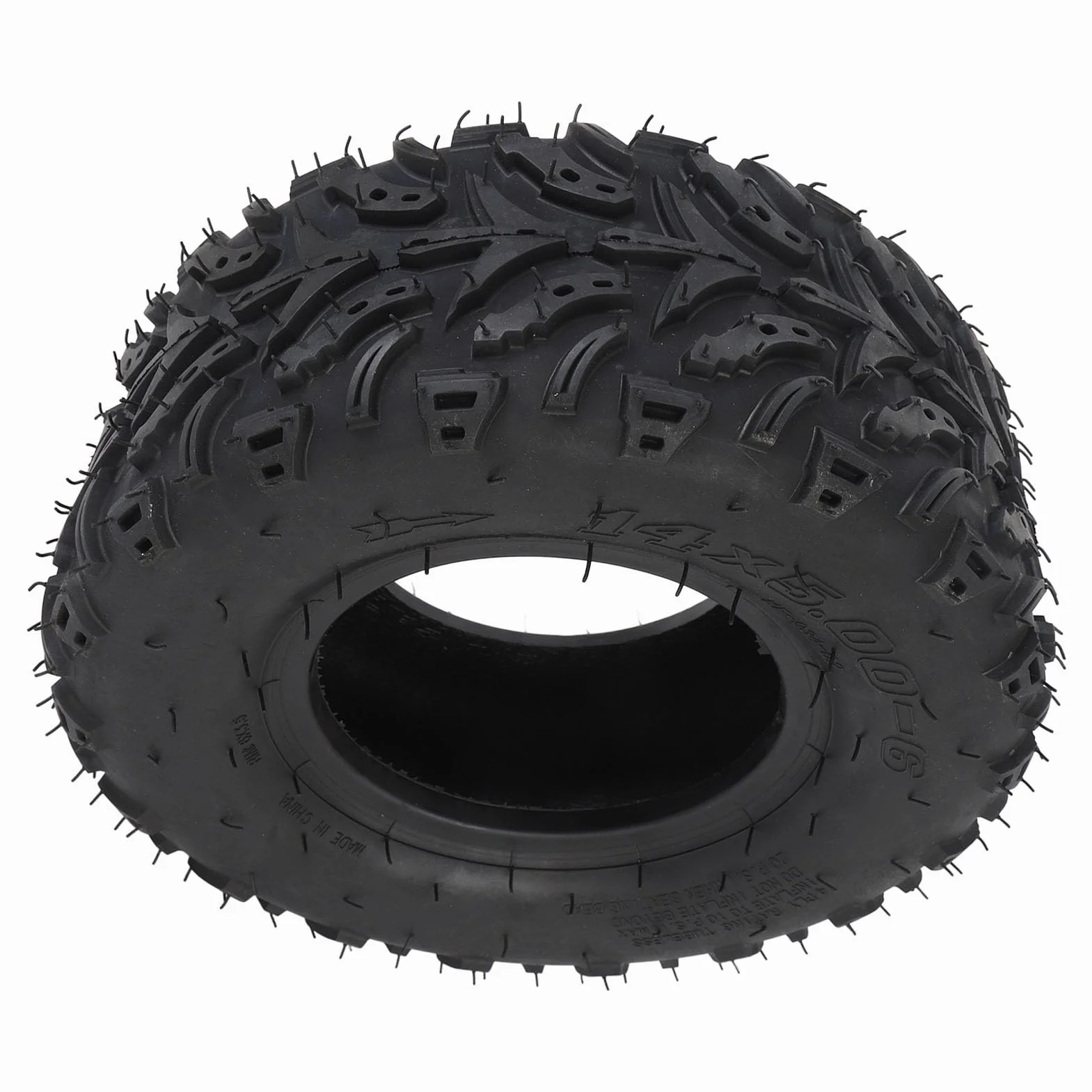 14x5.006 Pneumatico per Ruota Anteriore con Cerchio in Gomma, Elevata Durata per ATV, Quad, Fuoristrada, Go Kart, Carrello da, Mini Bici, Maneggevolezza Migliorata su Fango,