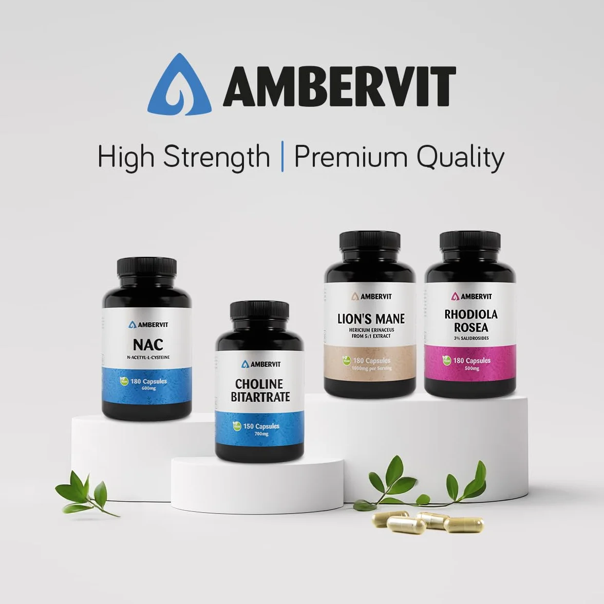 Colina Integratore 700mg 150 Capsule Bitartrato Alto Dosaggio Non-OGM Senza Glutine Ambervit