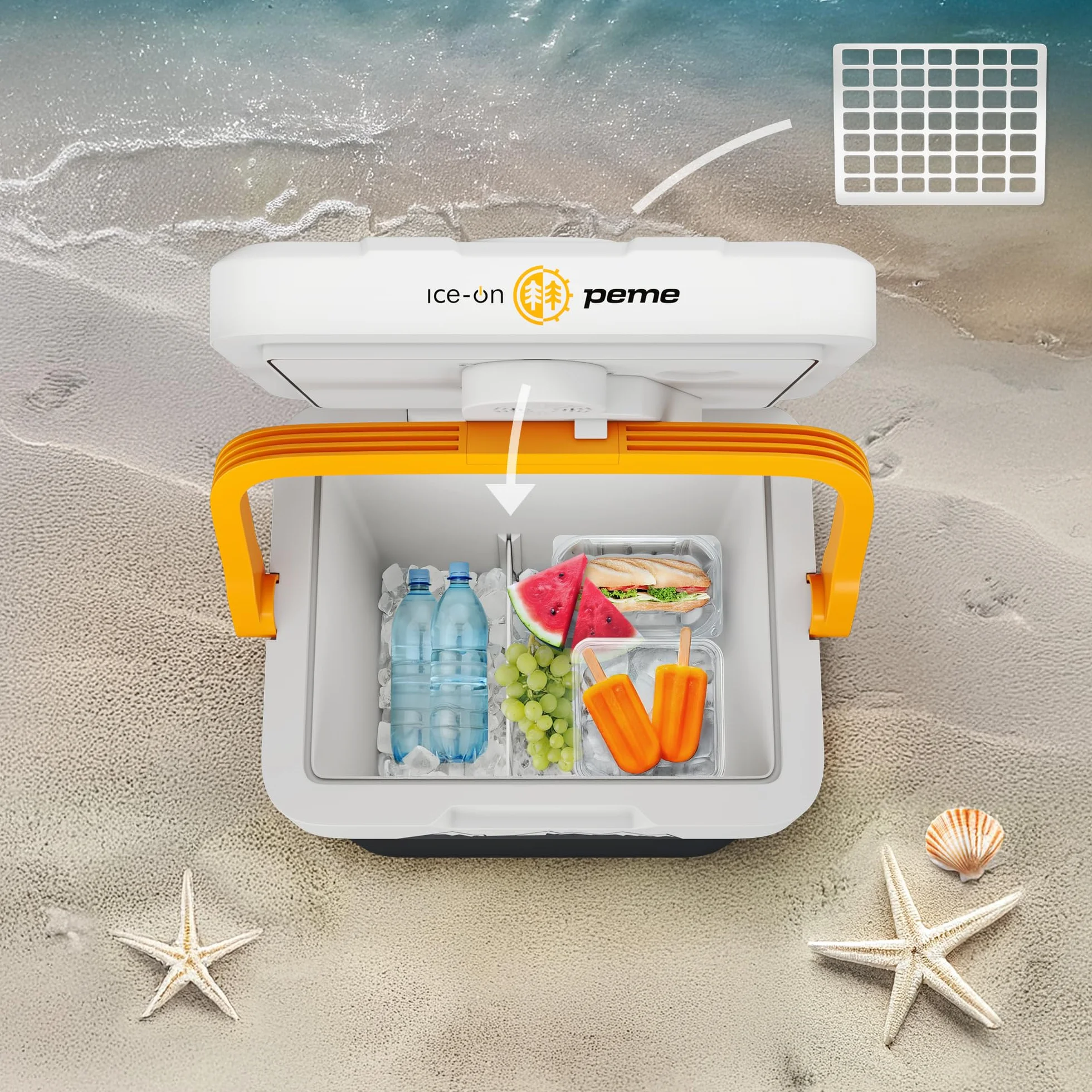Peme Frigorifero Portatile 25,7L 12V 220-240V Elettrico Silenzioso Freezer Campeggio Auto