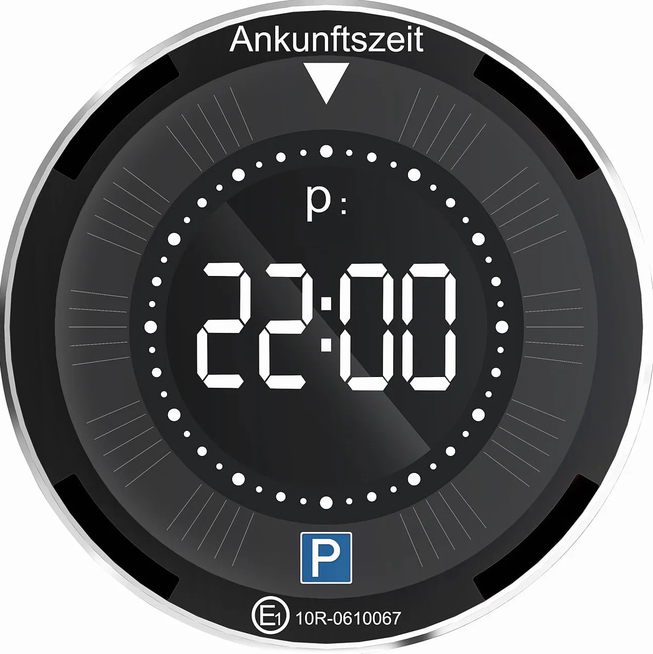 Lescars Disco Orario Compatto Set da 2 Pezzi e-Park Discs Omologazione ECE Sensore di Vibrazione