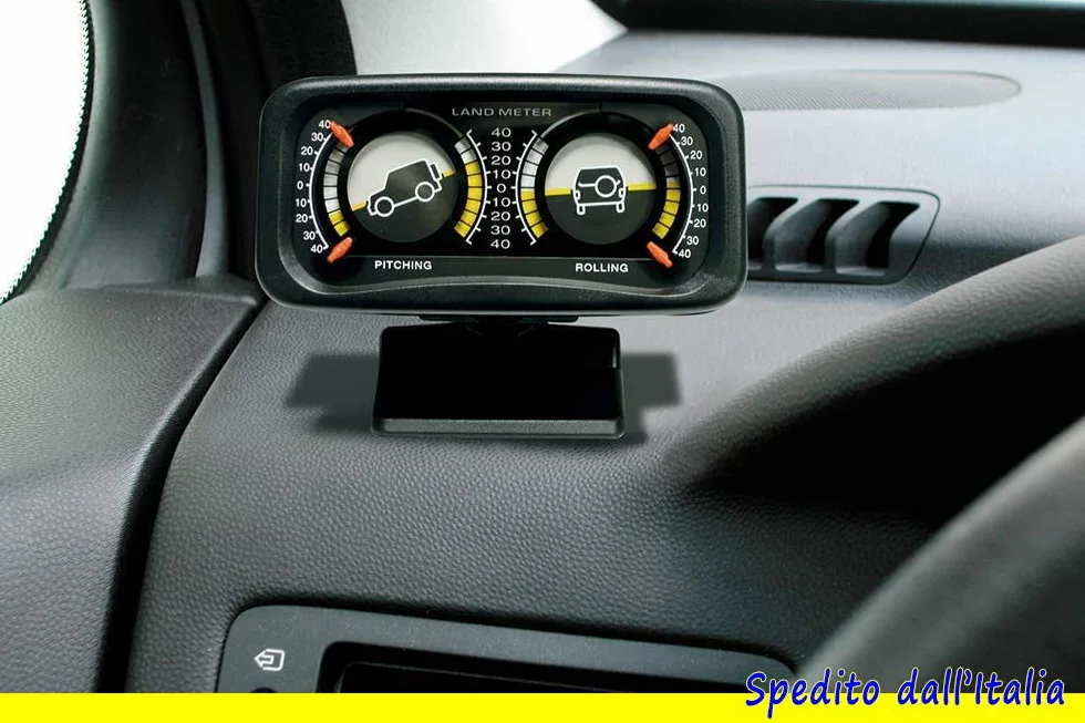 Inclinometro Auto retroilluminato Panda 750 4x4 Fuoristrada indicatore di inclinazione Livello Pendenza Camper SUV Nero 12V