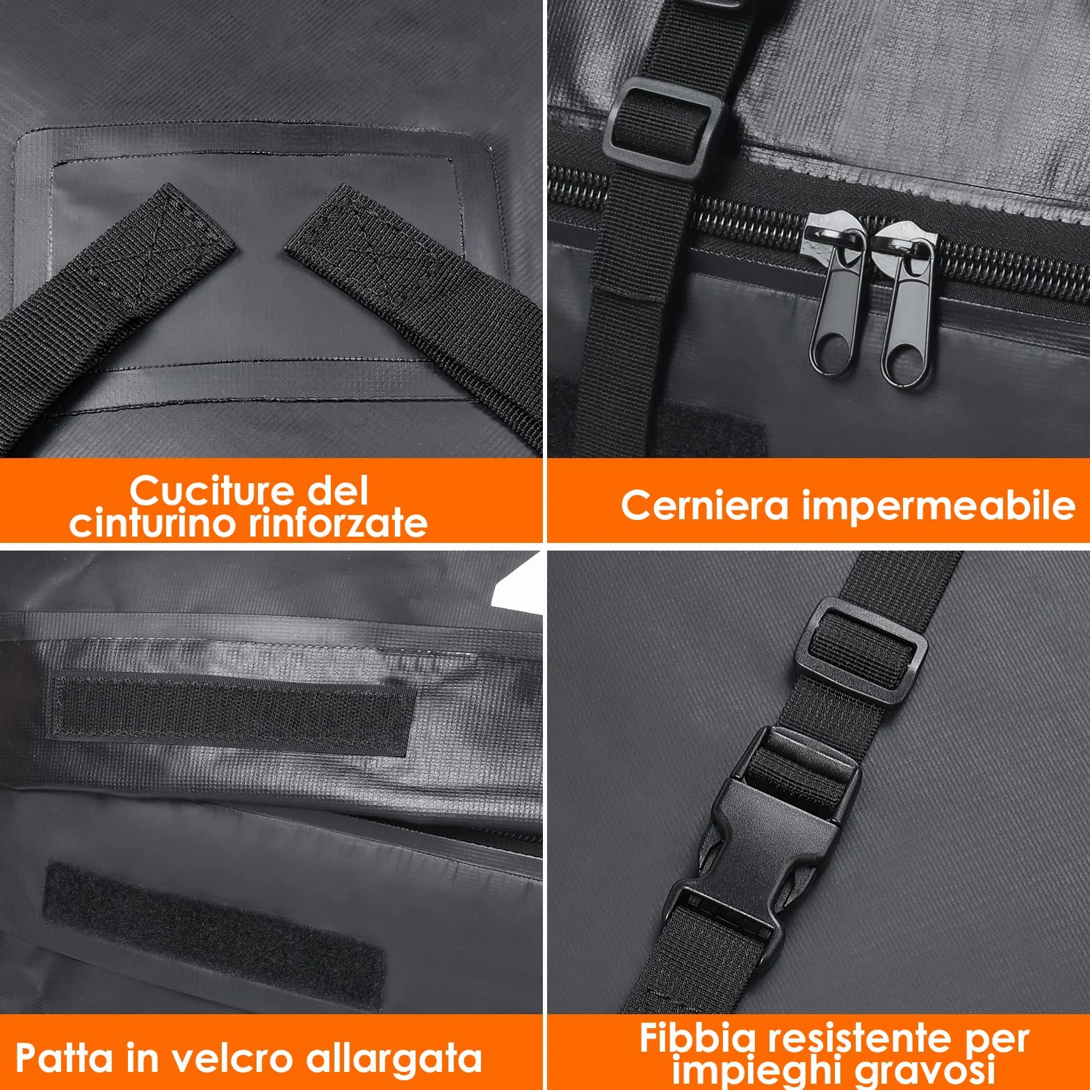 Zacro 425L Borsa Portatutto per Tetto Auto Cargo Bag Impermeabile Box da Viaggio, Nero