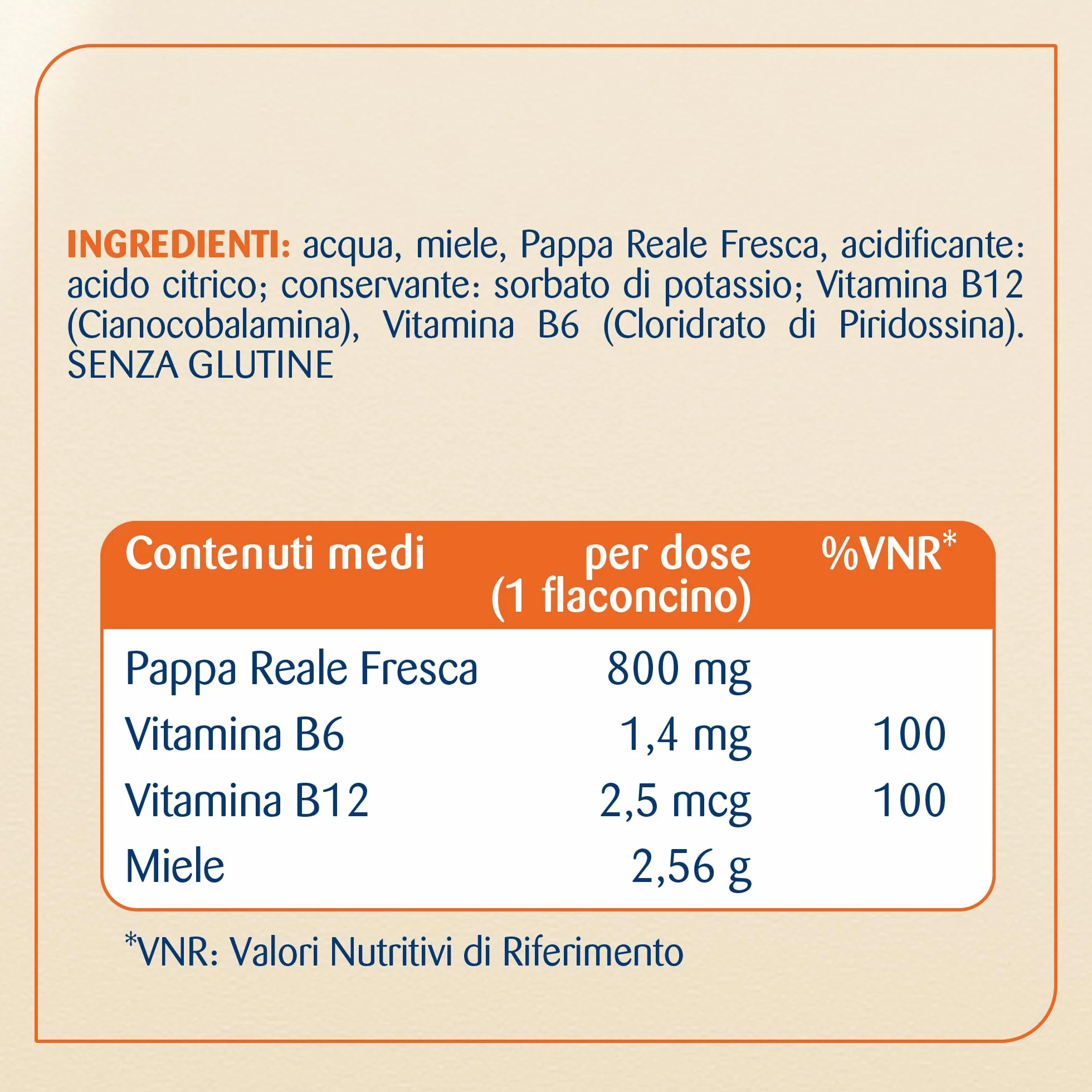 Pappa Reale Fresca Integratore Alimentare Miele con Vitamina B6 e B12 10 Flaconcini da 8ml