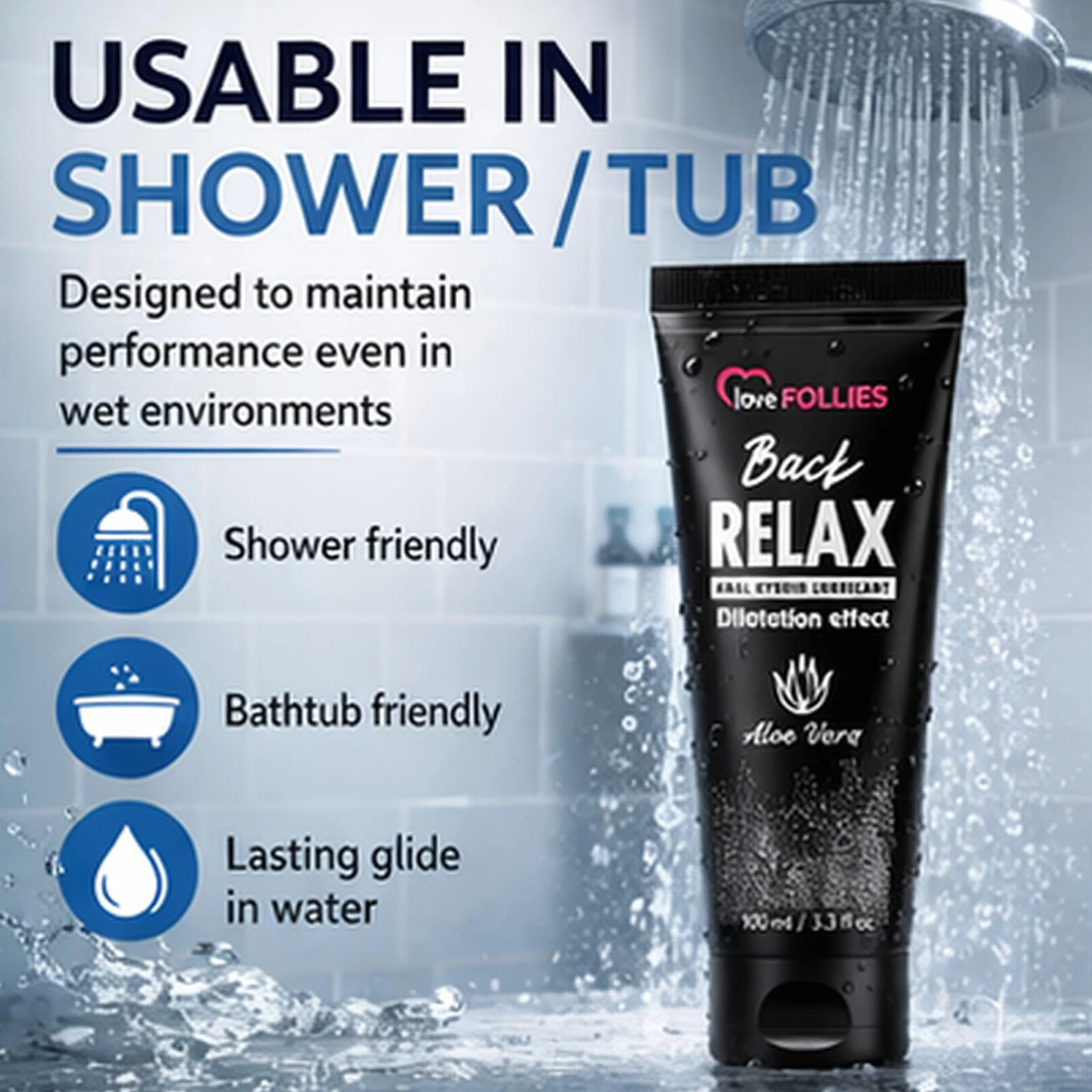 Lovefollies Back Relax lubrificante anale dilatatore con anestetico ibrido aloe vera 100 ml