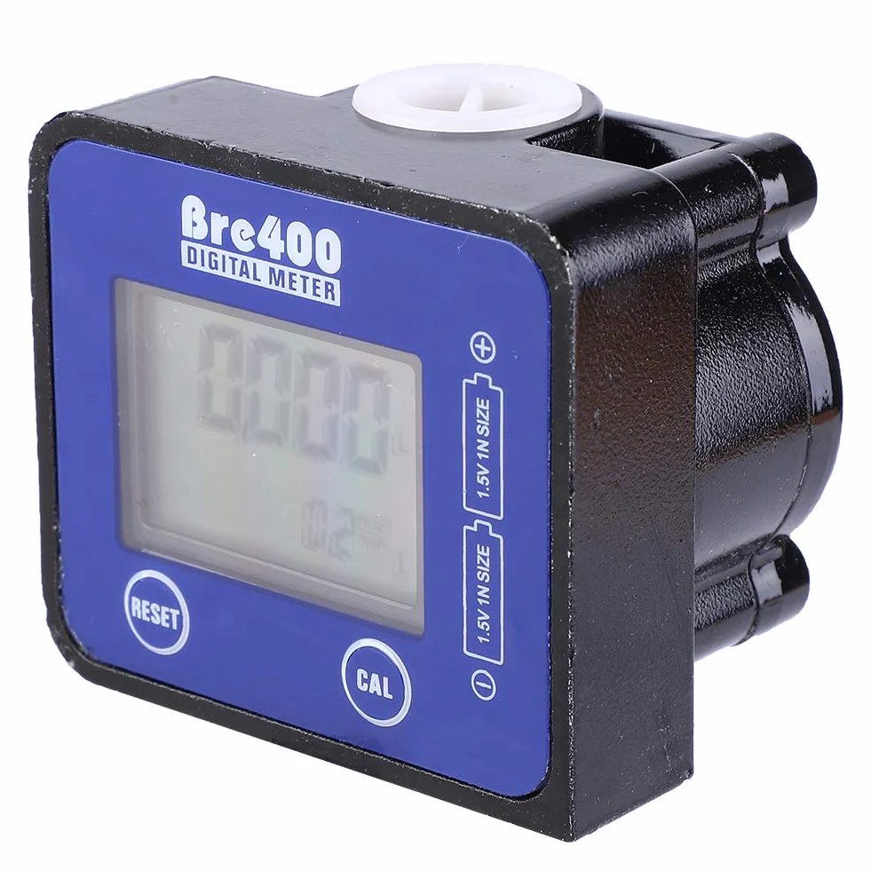 Misuratore di Portata dell'Acqua, Misuratore di Portata 1/2" Misuratore di Portata Dell'olio Contametro Display LCD 1% di Alta Precisione per Benzina Blu
