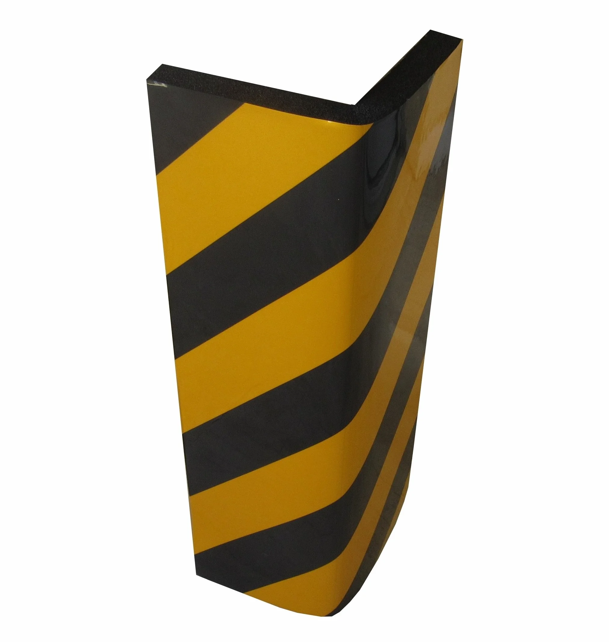 Flessibile Paracolpi Angolare Adesivi, per Protezione di Parcheggi e Magazzini, 44x25x2 cm, 4 pezzi (Nero Giallo)