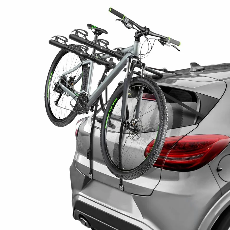 BBROS Portabici Posteriore per Auto | 3 Biciclette | 45kg | 6 Bloccaggi | Sistema Antidistacco | Universale | Omologato