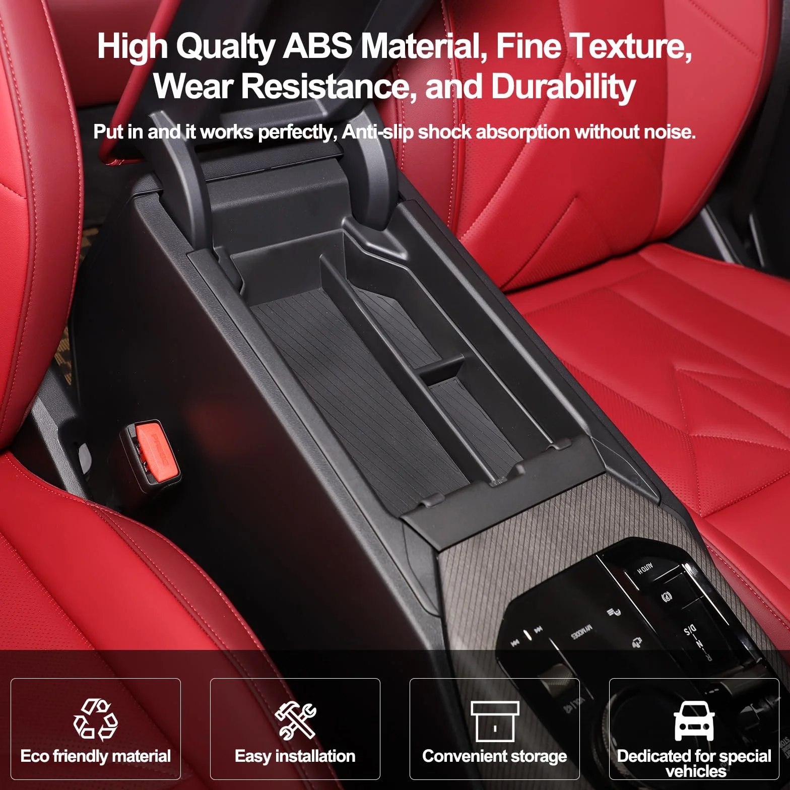 PIUGILH Scatola portaoggetti per braccioli, adatta per BMW X3 2025, console centrale, organizer per braccioli, compatibile con BMW X3 G45 2025, contenitore per console centrale