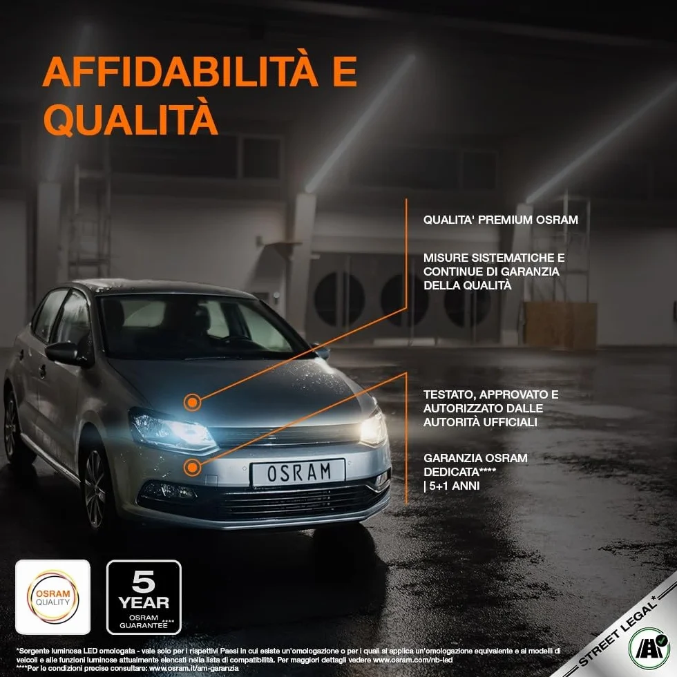 OSRAM NIGHT BREAKER LED SPEED H7 450, abbagliante e anabbagliante a LED 6000K