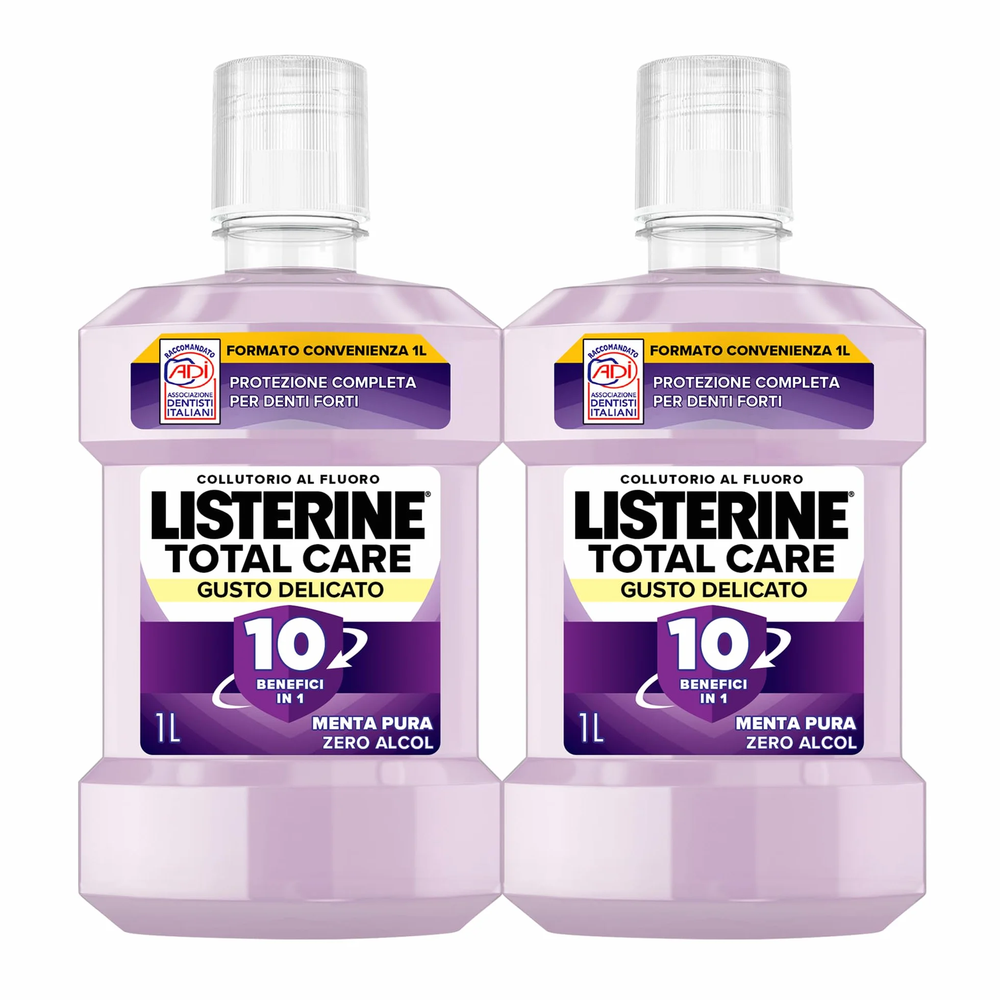 LISTERINE Total Care Collutorio 0% alcol Menta Pura 2x1L