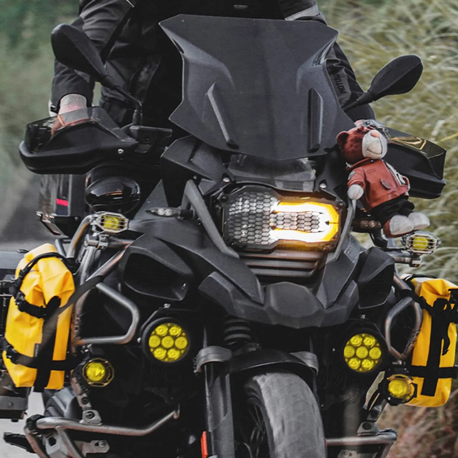 Shkalacar Borsa per Telaio Paraurti Moto, 8 Litri Laterale Completamente Impermeabile - Utilizzabile Come Tracolla