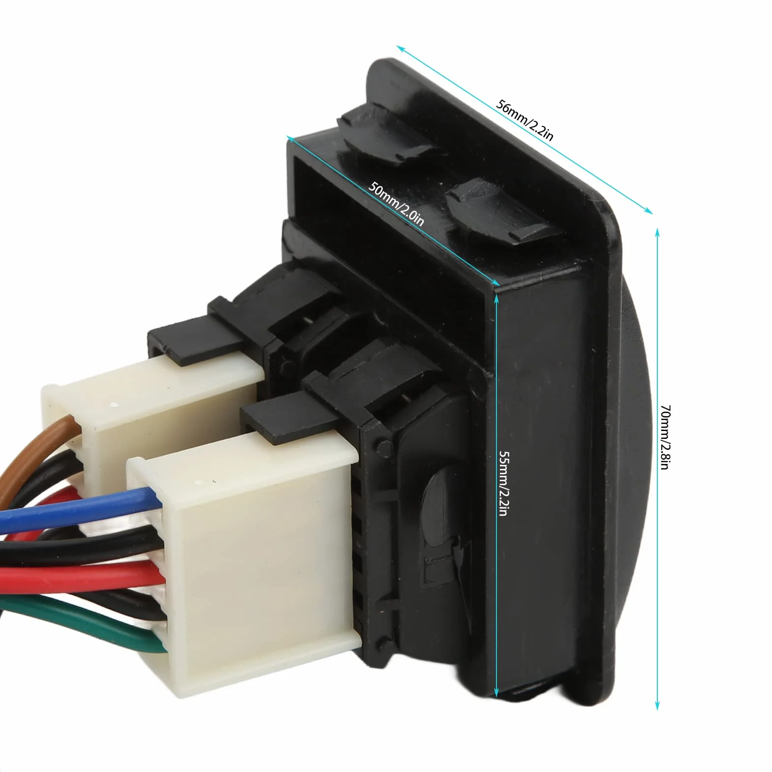 aqxreight Interruttore Alzacristallo Elettrico per Auto, Kit Regolatore Interruttore Alzacristallo Elettrico Universale da 5 Pezzi con Cablaggio per 2 Porte