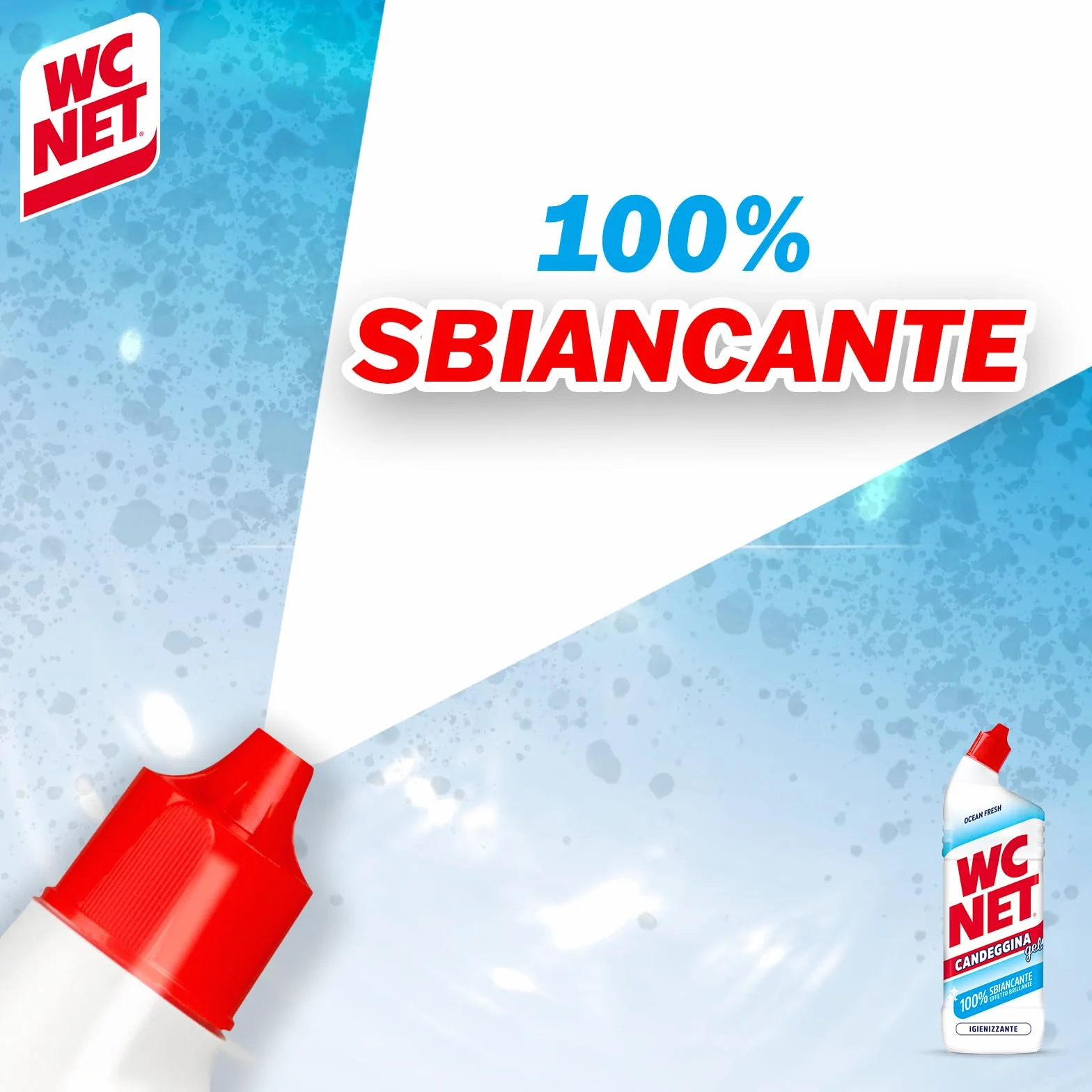 Candeggina Gel Extra White Detergente per Sanitari e Superfici Ocean Fresh 700 ml x 3