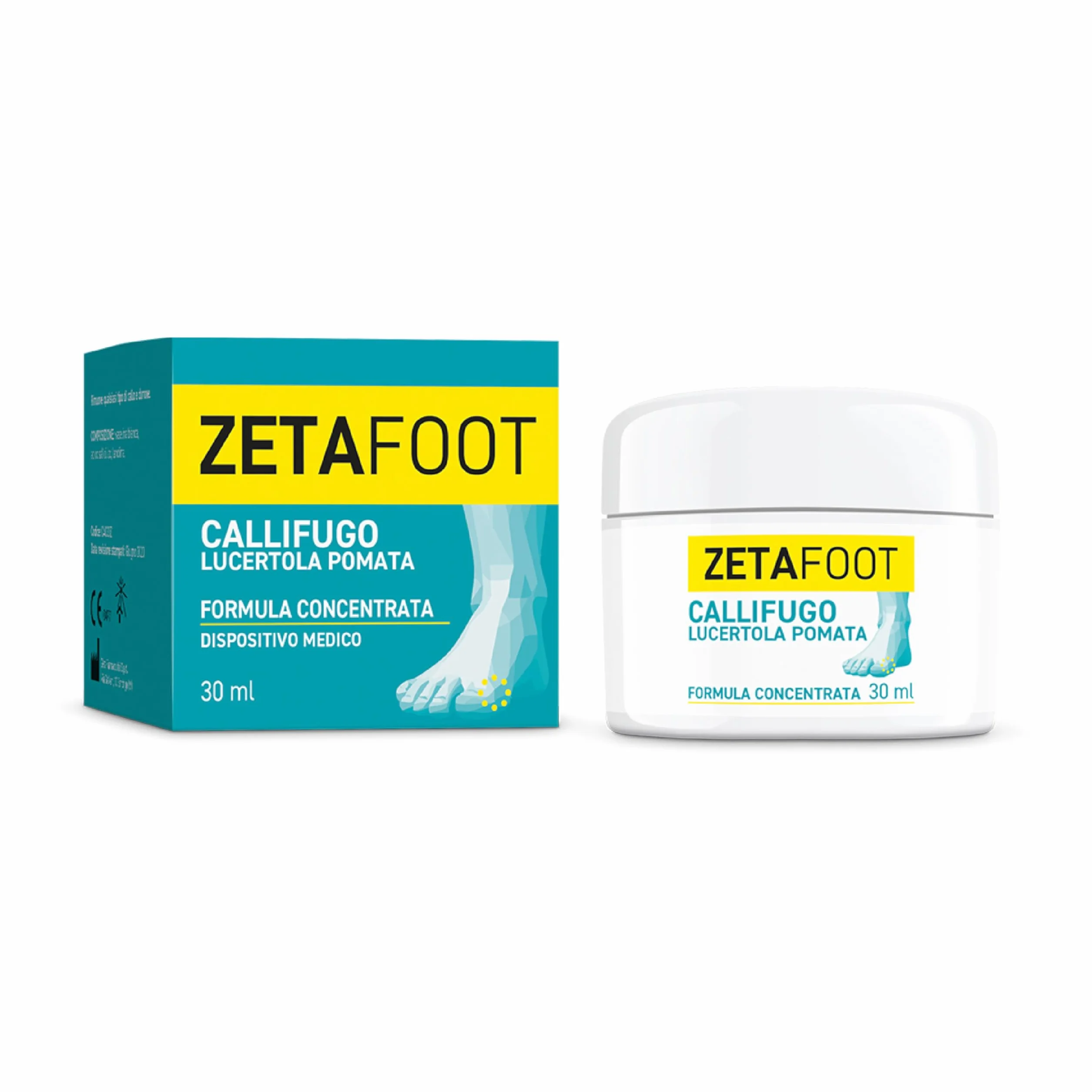 Zetafoot Callifugo Lucertola Pomata Concentrata Dispositivo Medico Calli Duroni 30 ml