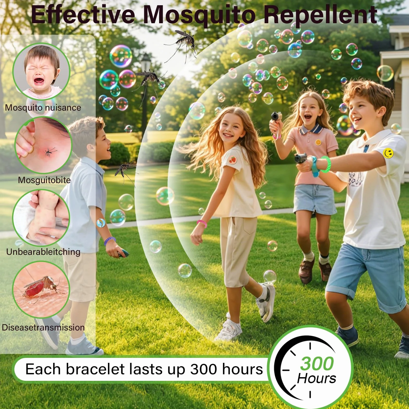 Repellente Insetti Naturale Bracciali Antizanzara Cerotti Bambini Adesivi Zanzare 30 Pezzi