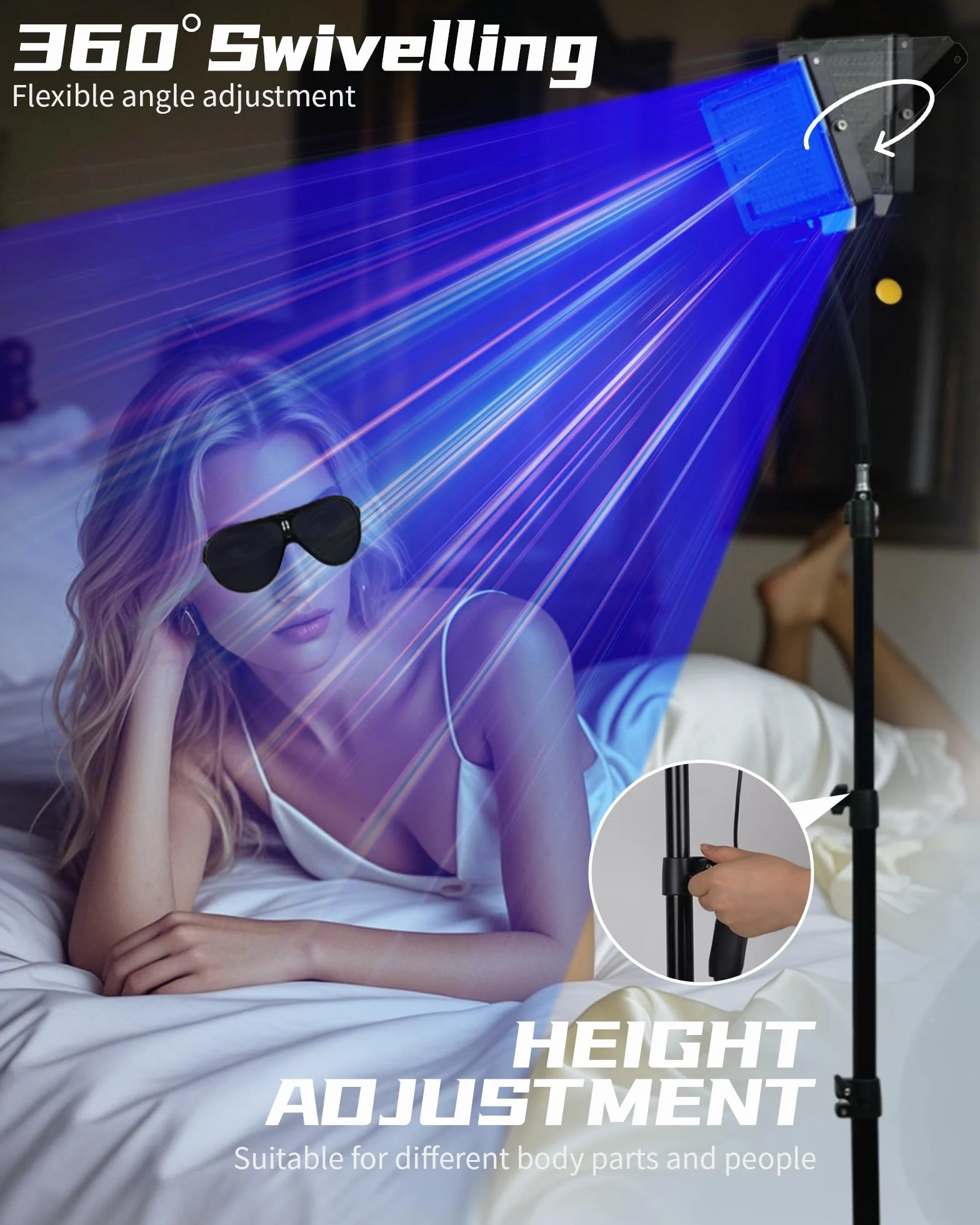 Lampada abbronzante solare 50 W 5 livelli luminosità viso