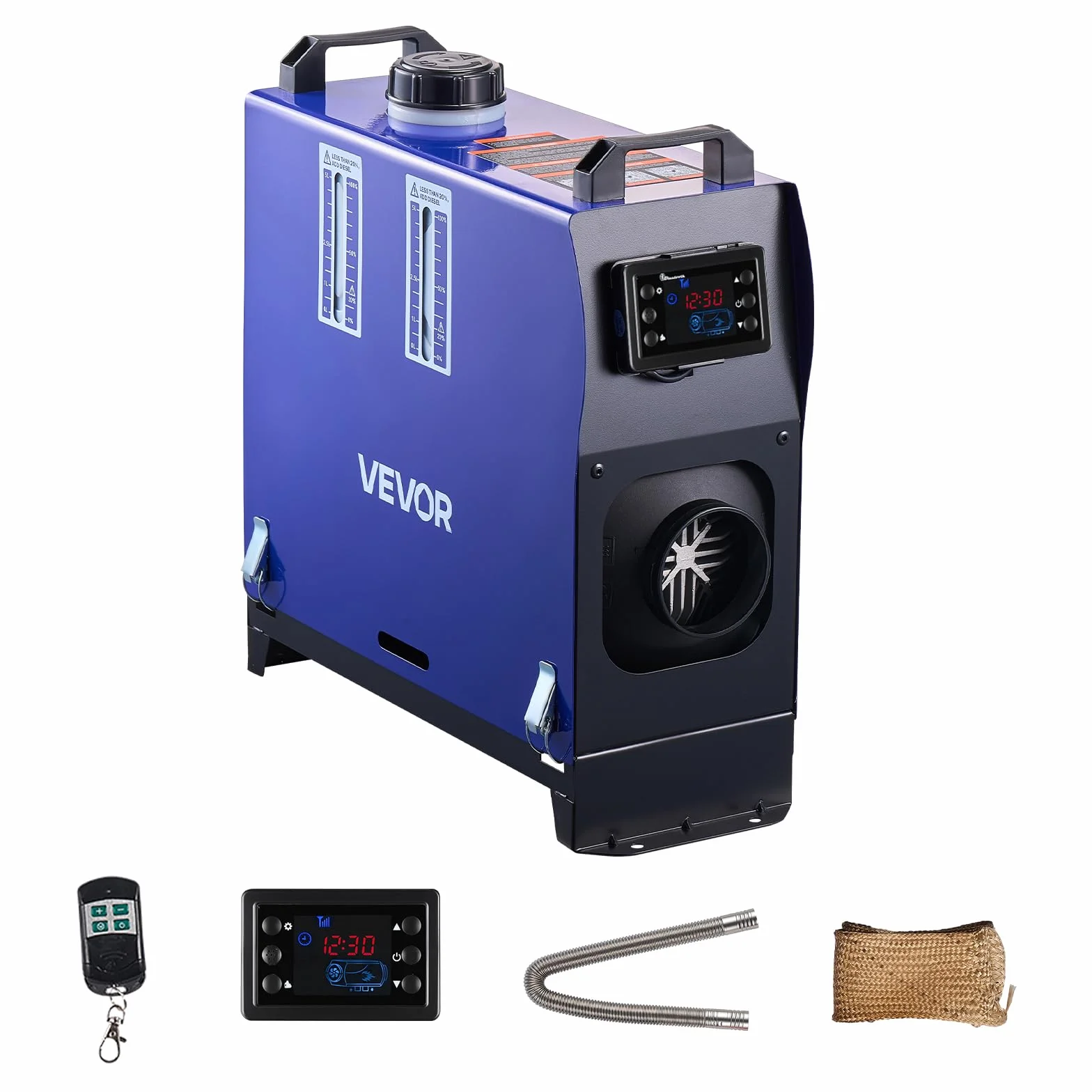 VEVOR Riscaldatore Diesel 8 kW DC 12V/24V Portatile Telecomando Schermo LCD Serbatoio 5L