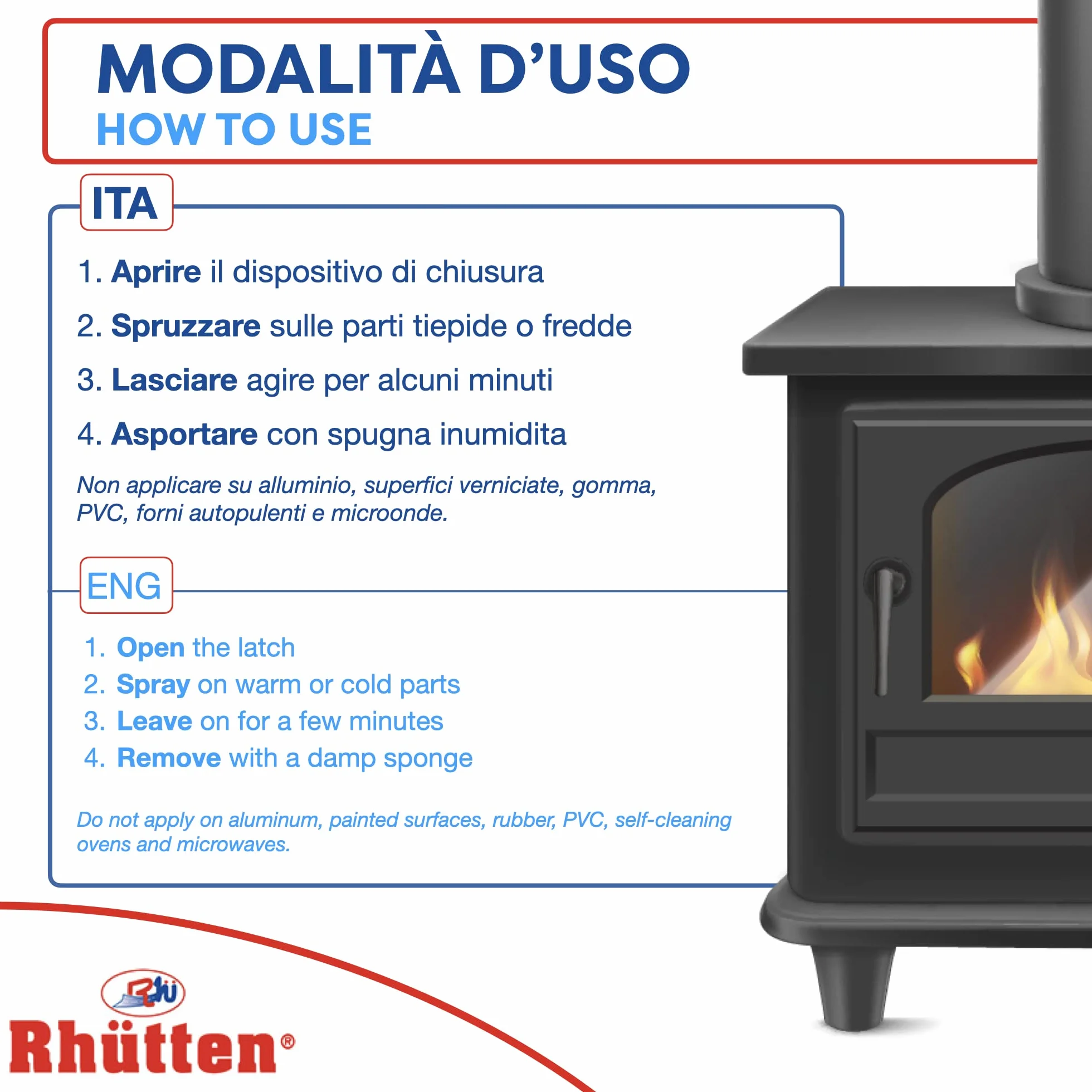 Fuliggi Stop Schiuma Disincrostante Vetri Interni Camini e Stufe 750ml