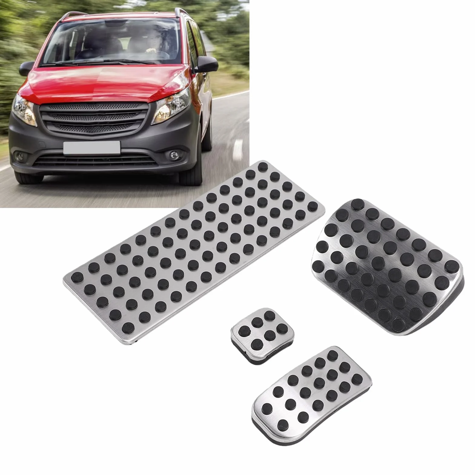 Acouto Sostituzione Copertura Pedale Vito W639 W447 2011-2018 Antiscivolo Acceleratore Freno Set 4PCS
