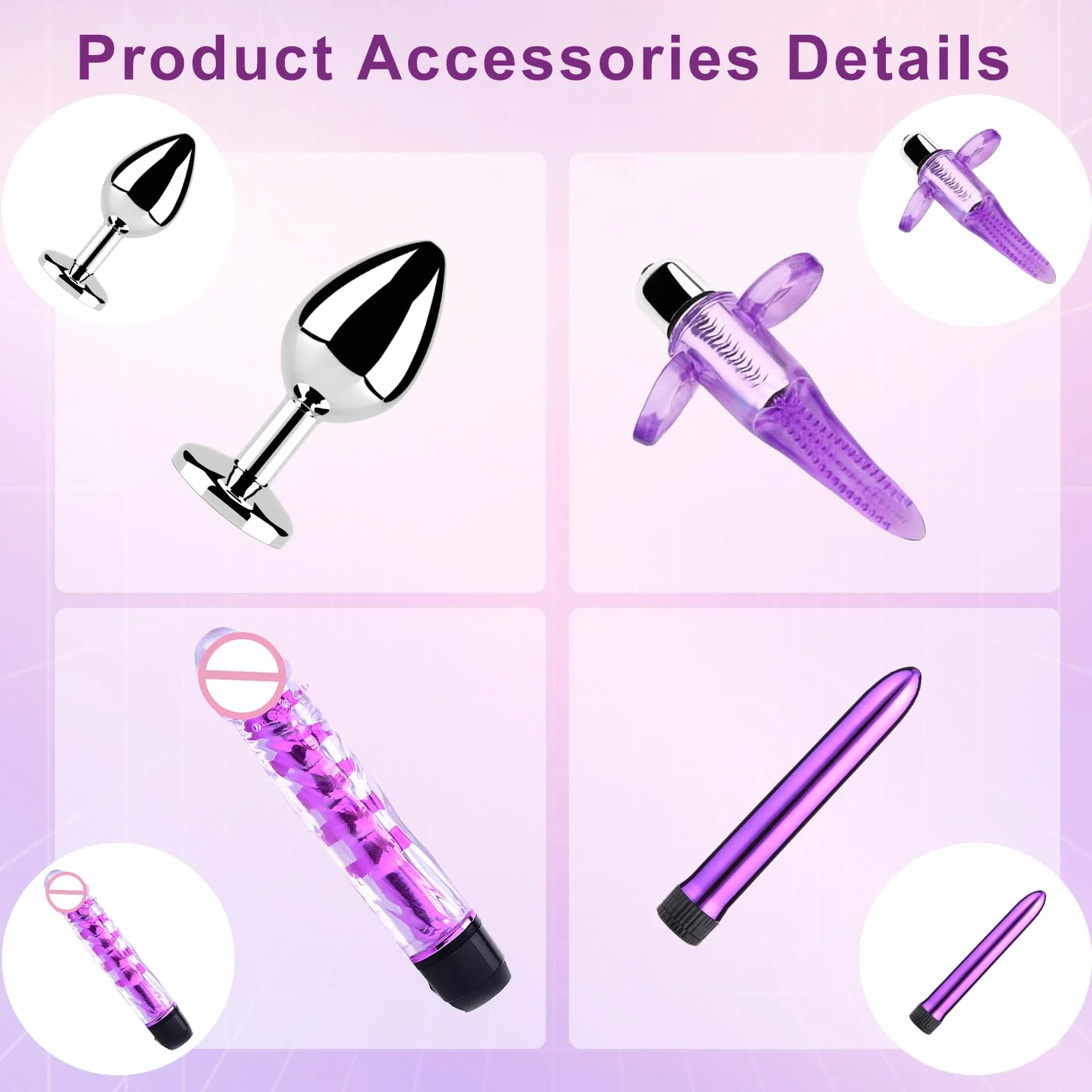 Kit bondage SM Oziral 34 pezzi BDSM Set per letto giocattoli sessuali coppie accessori principianti plug anale nero