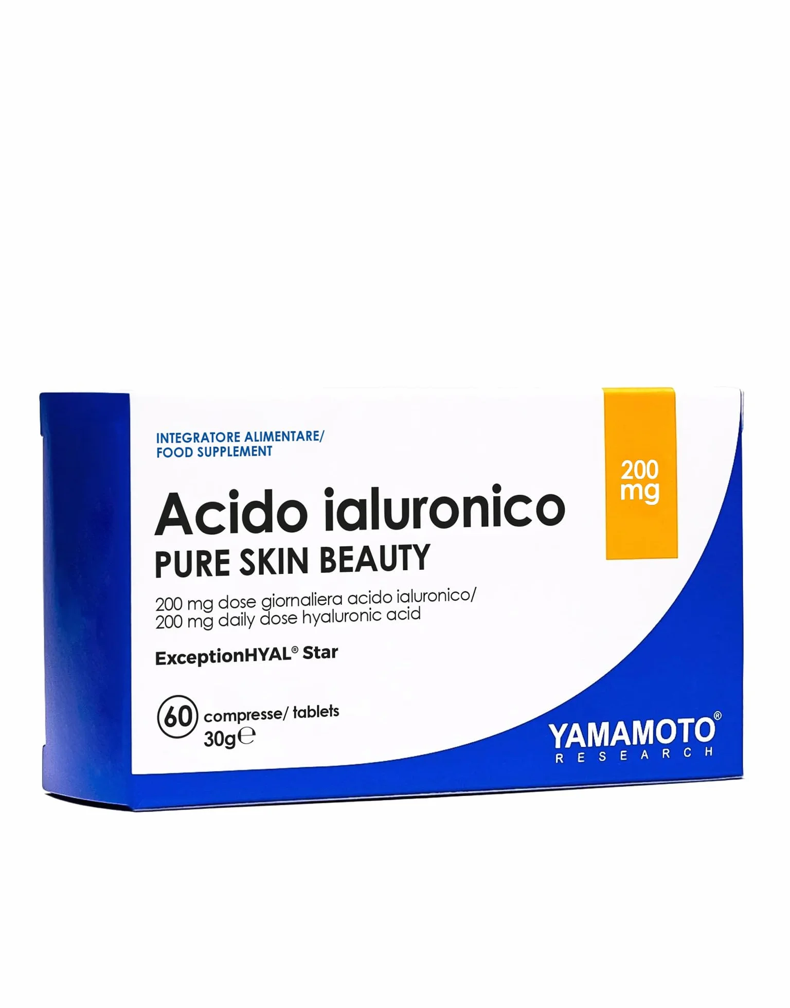 YAMAMOTO RESEARCH Acido Ialuronico Pure Skin Beauty 60 compresse Anti-rughe Elasticità
