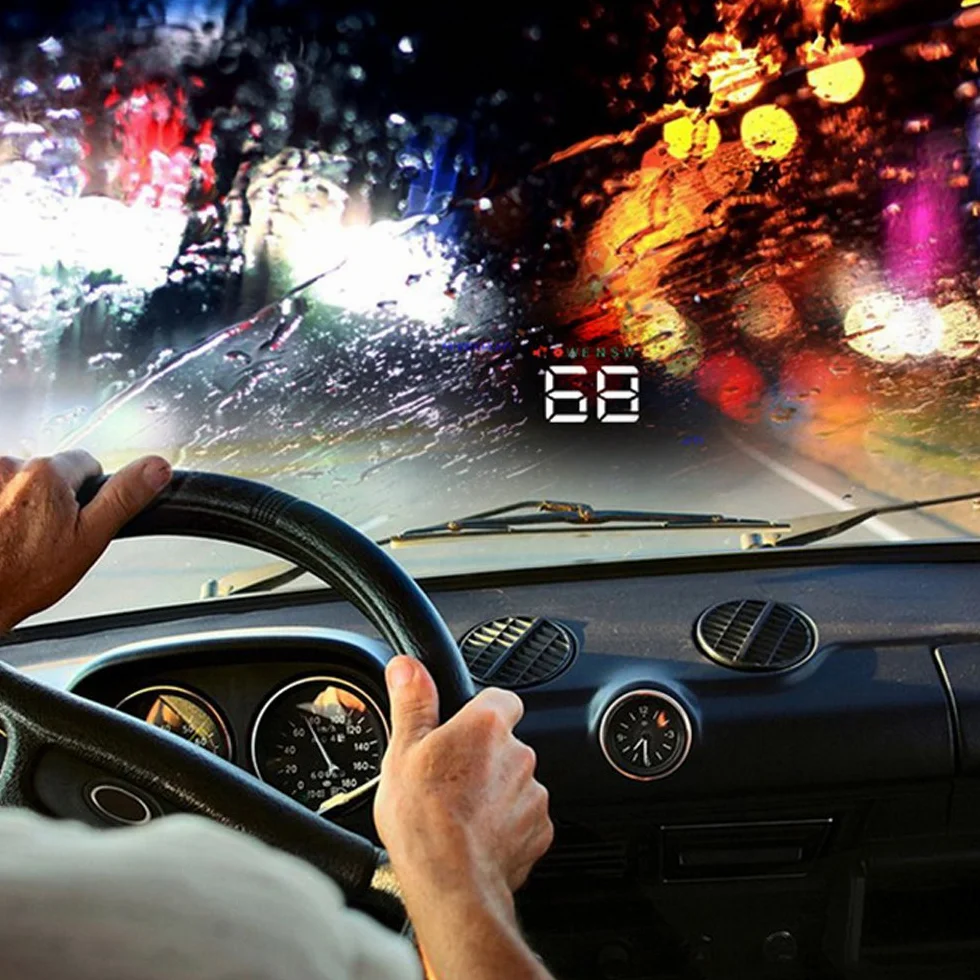 PolarLander Head Up Display HUD Proiettore di velocità per Auto sul Parabrezza HUD Display Car-Styling Tachimetro Digitale Universale per Auto