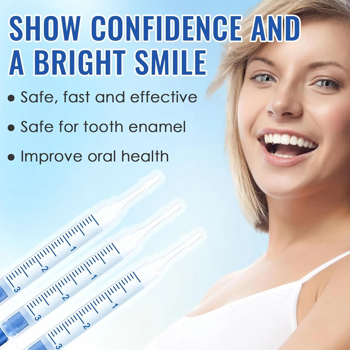 Gel Sbiancante Denti Professionale 10 Ricariche da 3 ml - Sbiancare i Denti Velocemente