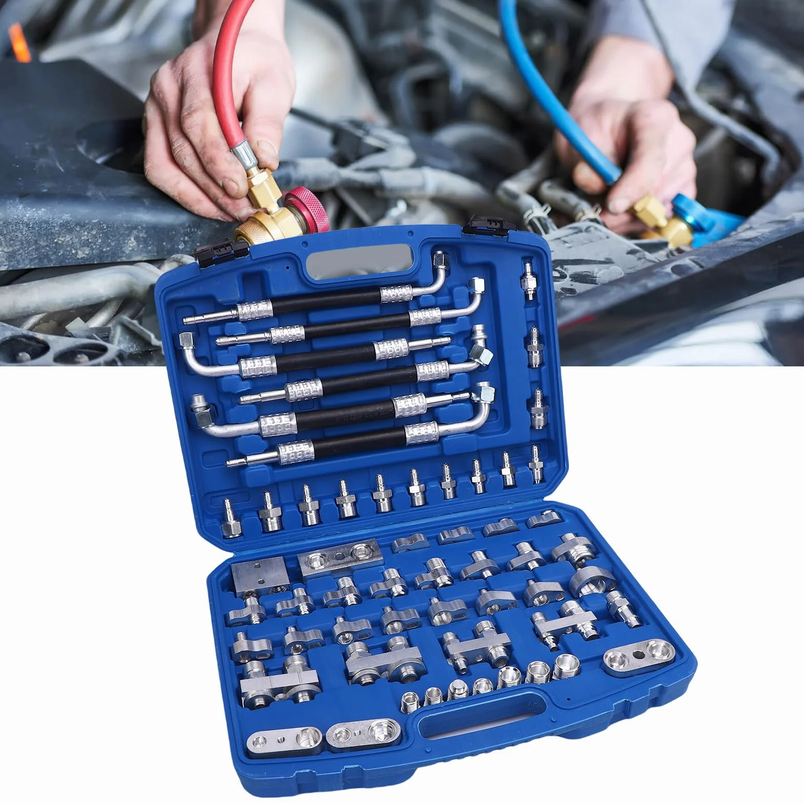 Luocute Kit di Test di Perdite del Condizionatore d'Aria 56 PCS, Rilevatore di Perdite per Auto Camion AC