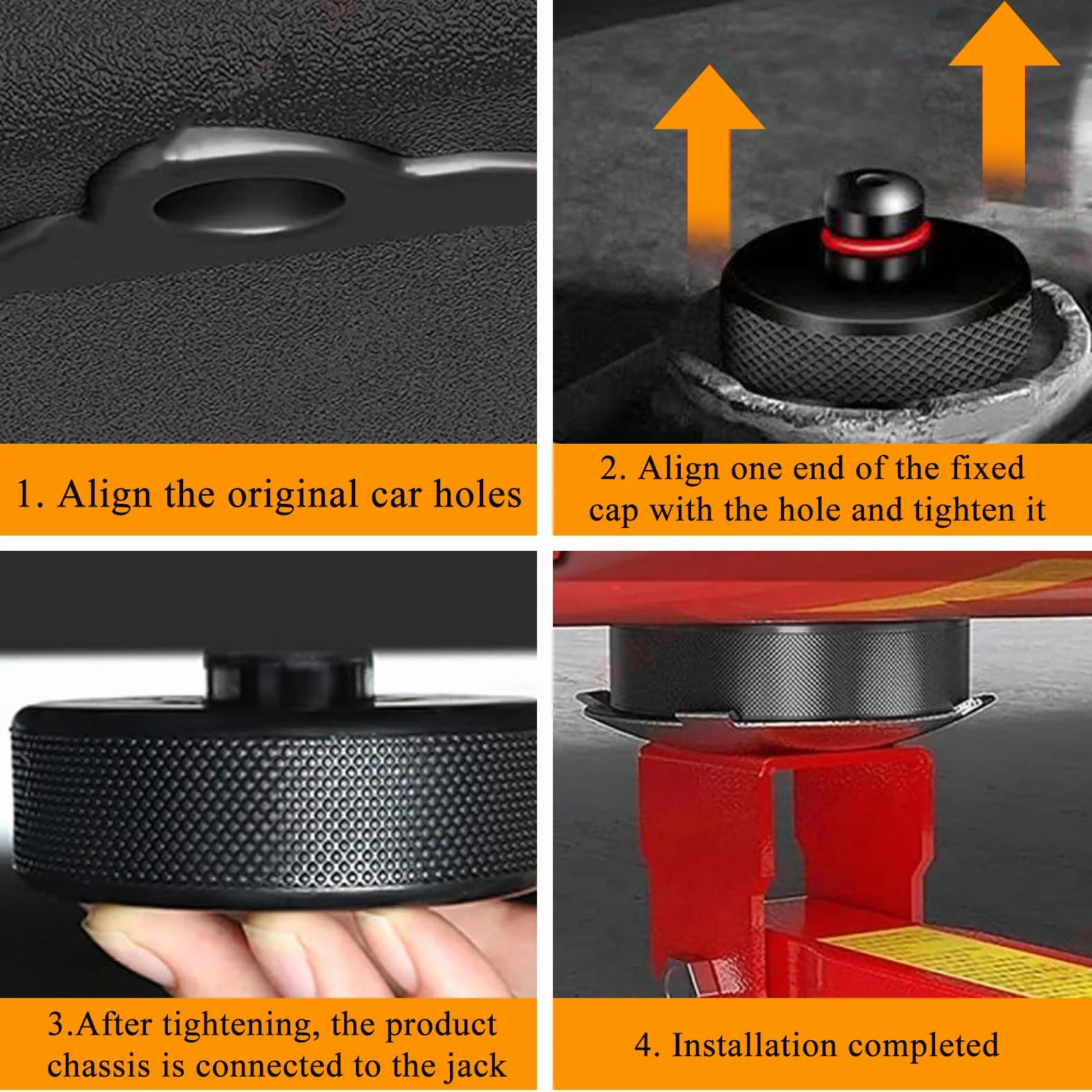 Tesla Model 3 S X Y Jack Pad Gomma Valigetta Stoccaggio 4 Rondelle Accessori