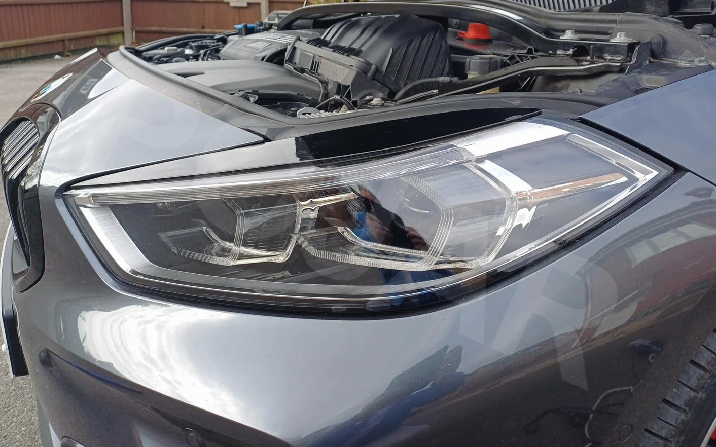 Copertura Fari Sopracciglia Palpebra BMW Serie 1 F40 2019-2024 Nero Lucido