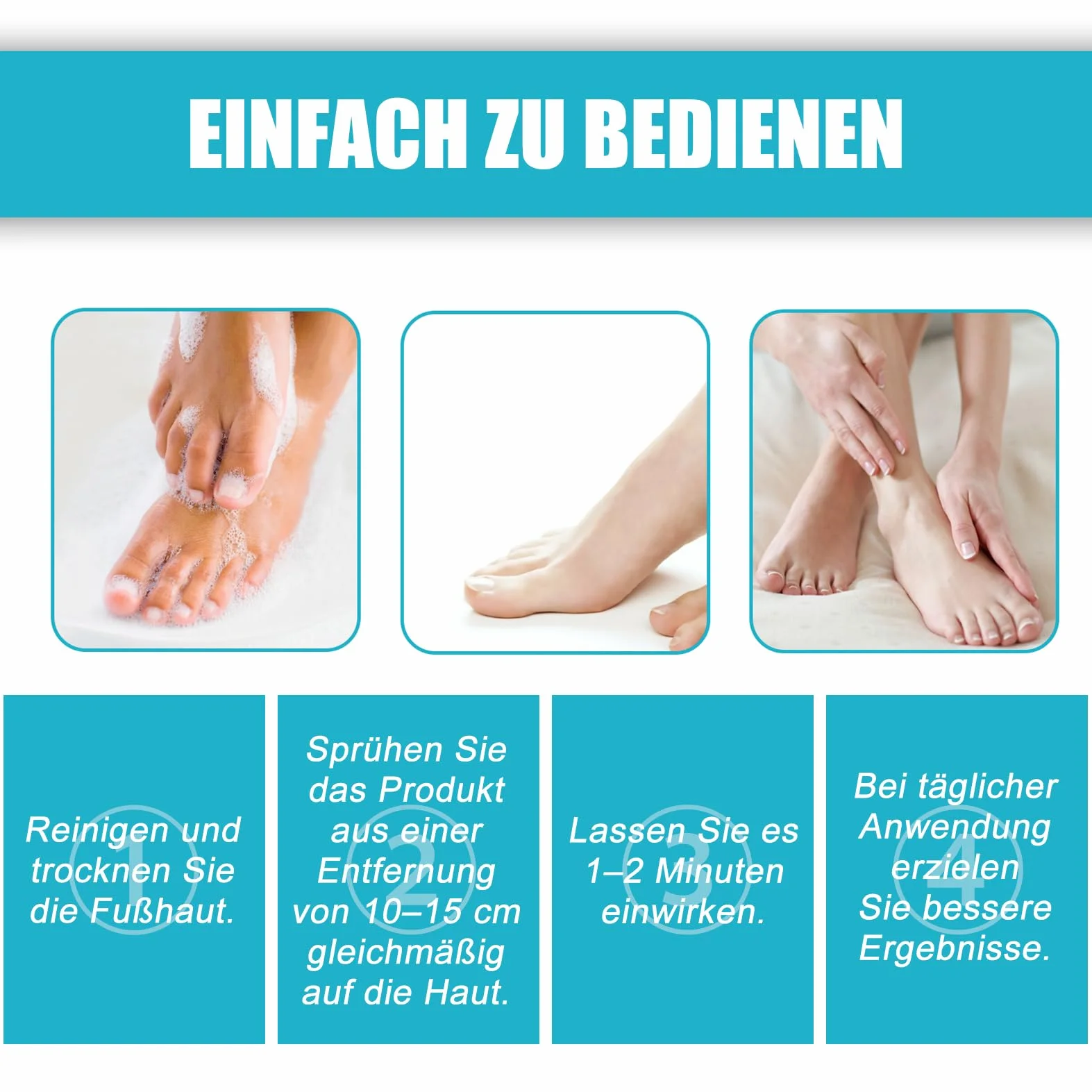 Spray per piedi 3 pezzi cura piedi riparazione unghie controllo odori infezioni