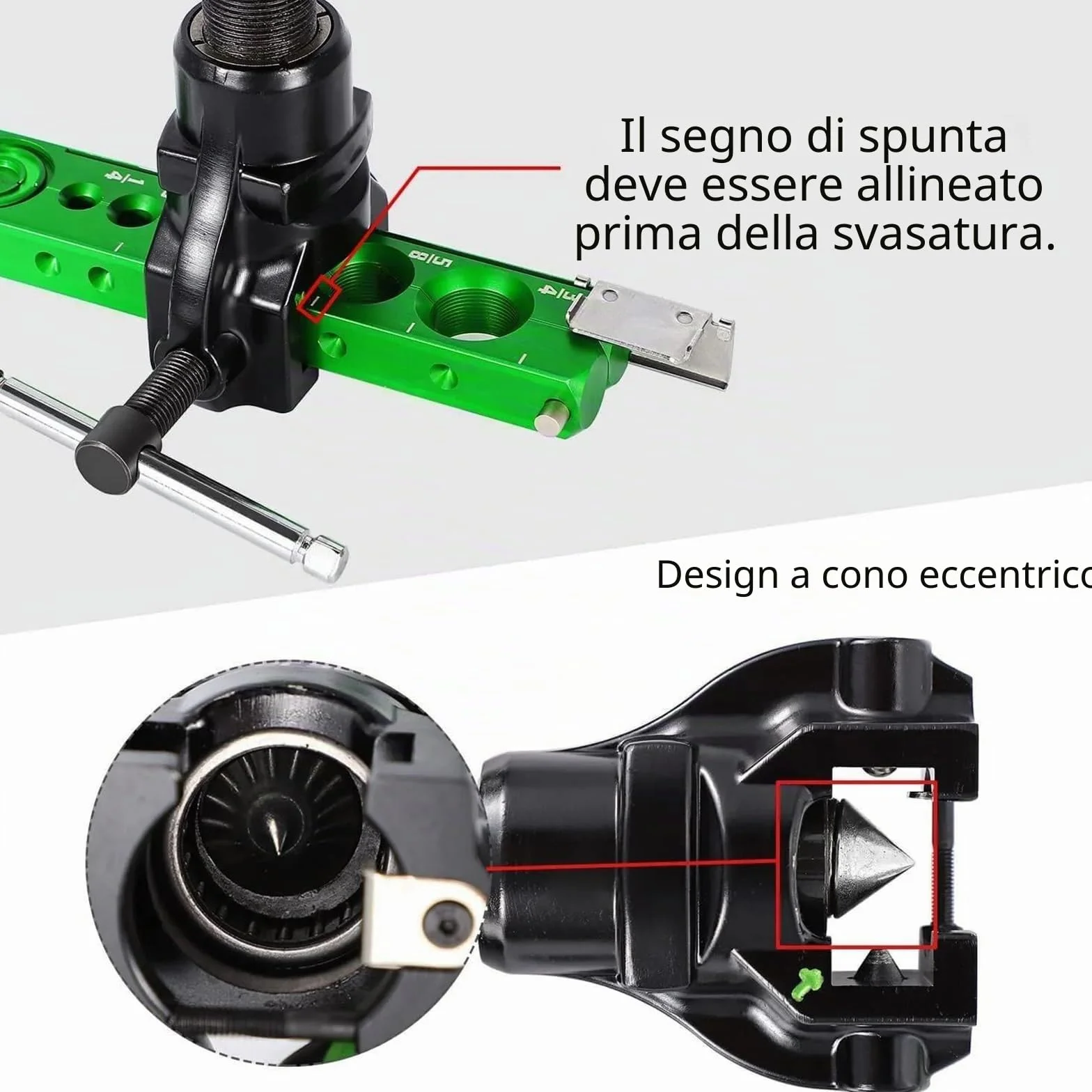 Cartellatrice per Condizionamento 5 in 1 Utensile Svasatura Tubi Rame 1/4"-3/4" 6-19 mm 45° Tagliatubi Sbavatura