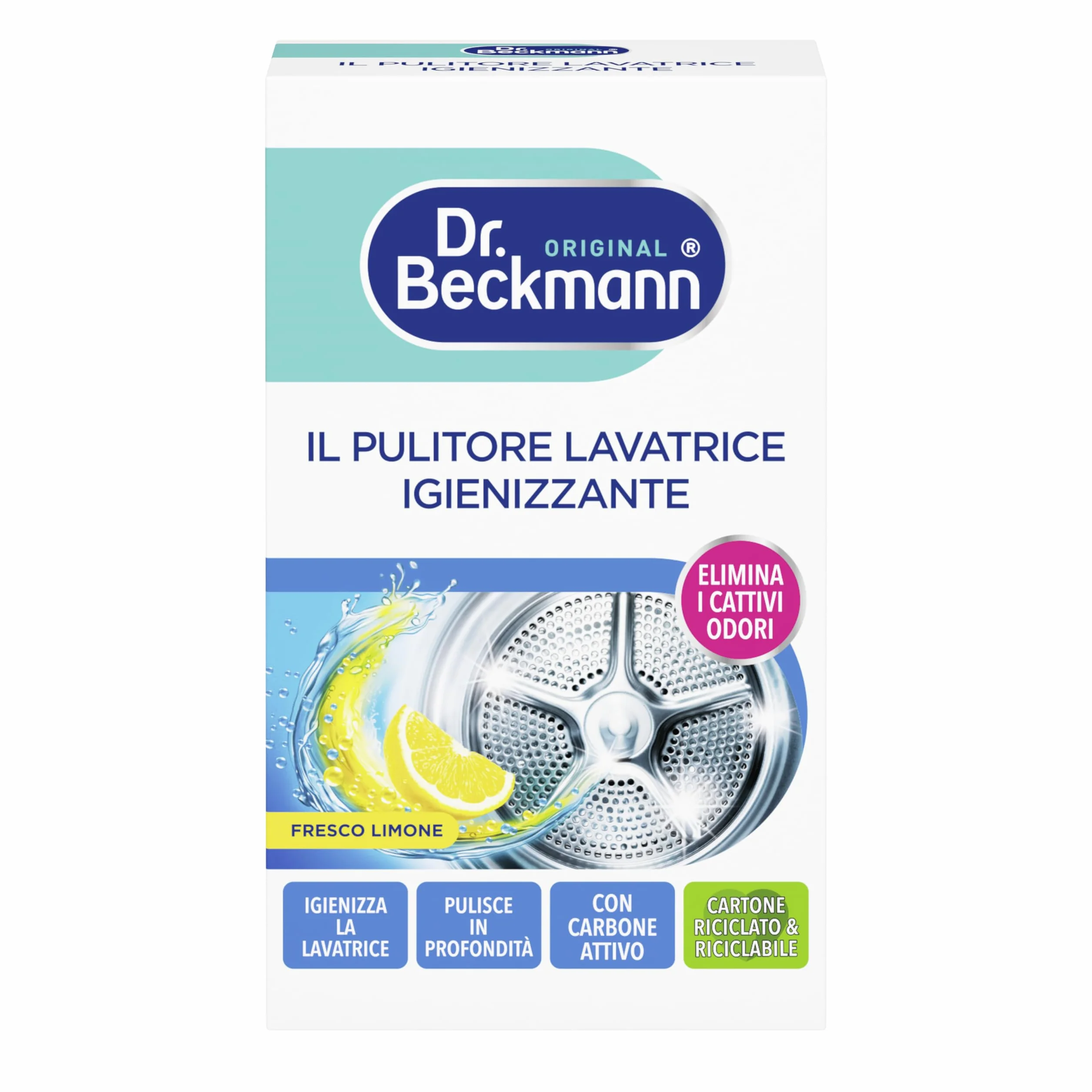 Dr. Beckmann Pulitore Lavatrice Igienizzate 250 g con Carboni Attivi