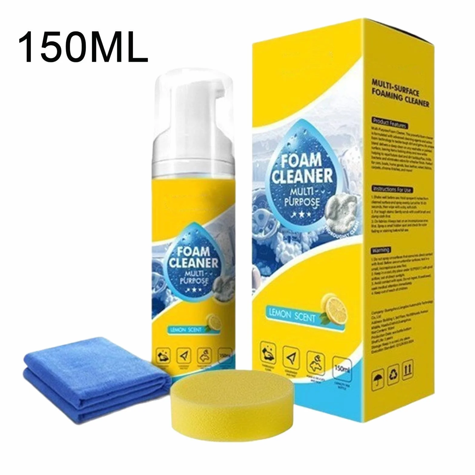 150ml Multi-purpose Foam Cleaner 4-In-1 Pulitore A Schiuma Per Interni Auto