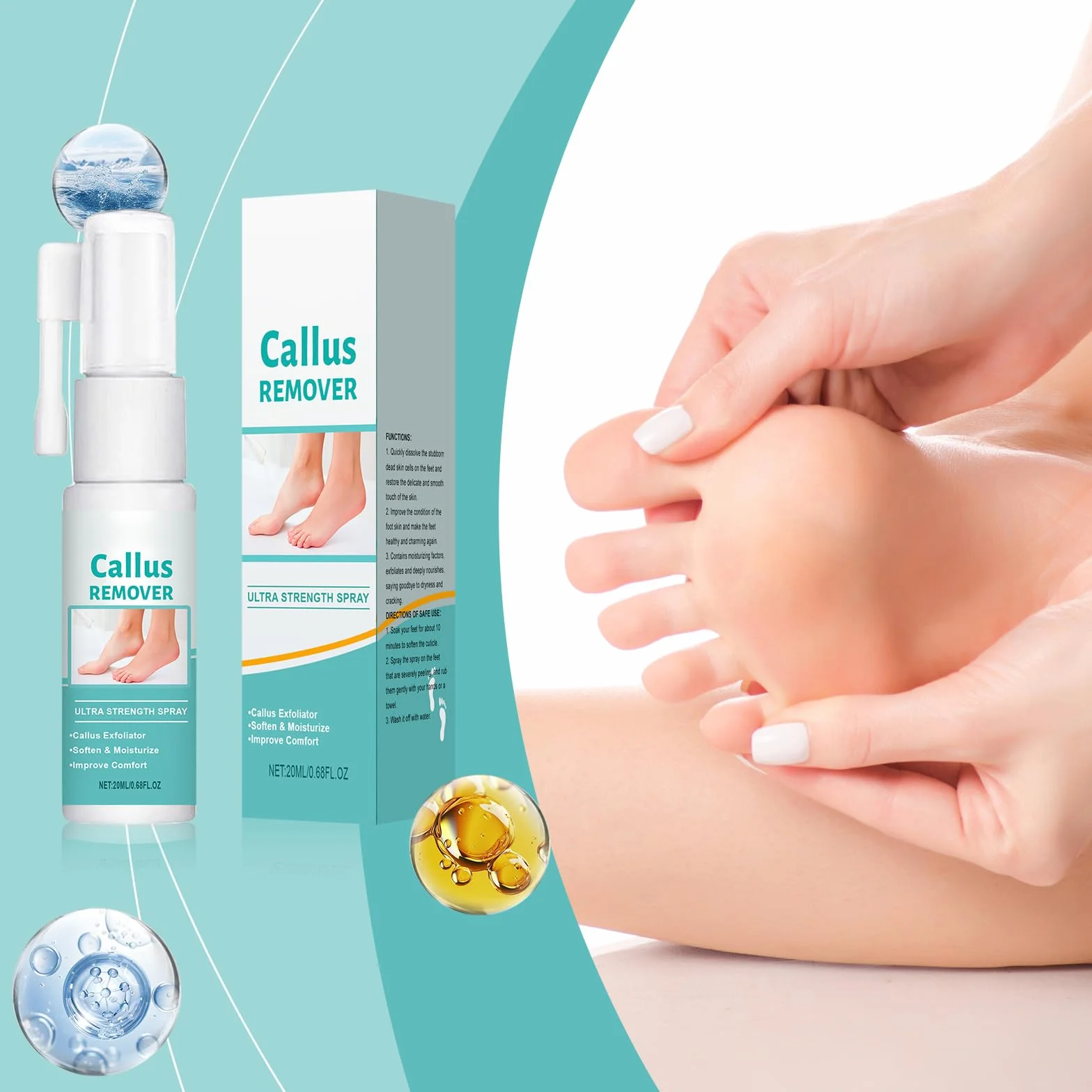 Spray rimozione calli professionale extra forte per piedi tallone pelle morta