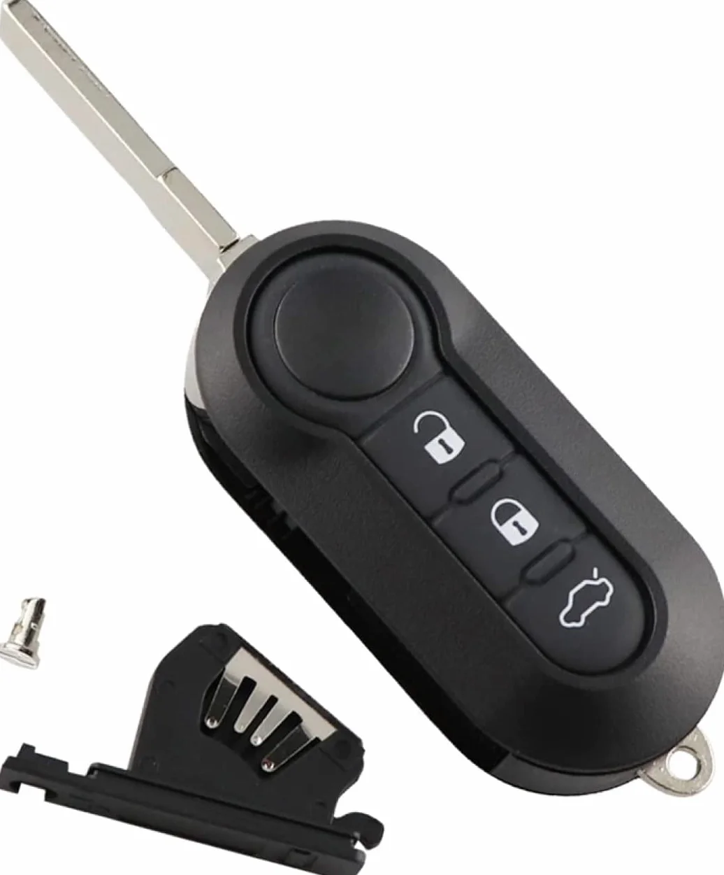 SALPIE Custodia Chiave Auto 3 Tasti Compatibile con Fiat Panda Punto Grande Punto 500 Bravo Stilo Lancia Y Cover Portachiavi Ricambio Guscio Telecomando
