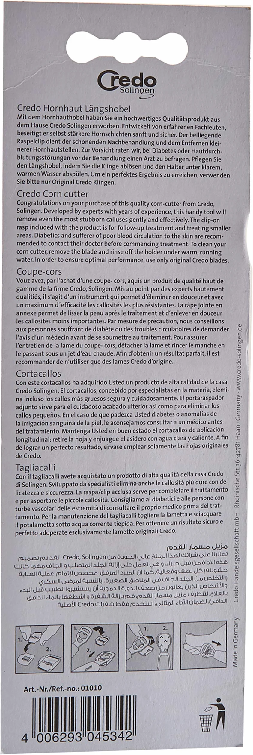Credo Rasoio Taglia Calli Unita Albicocca