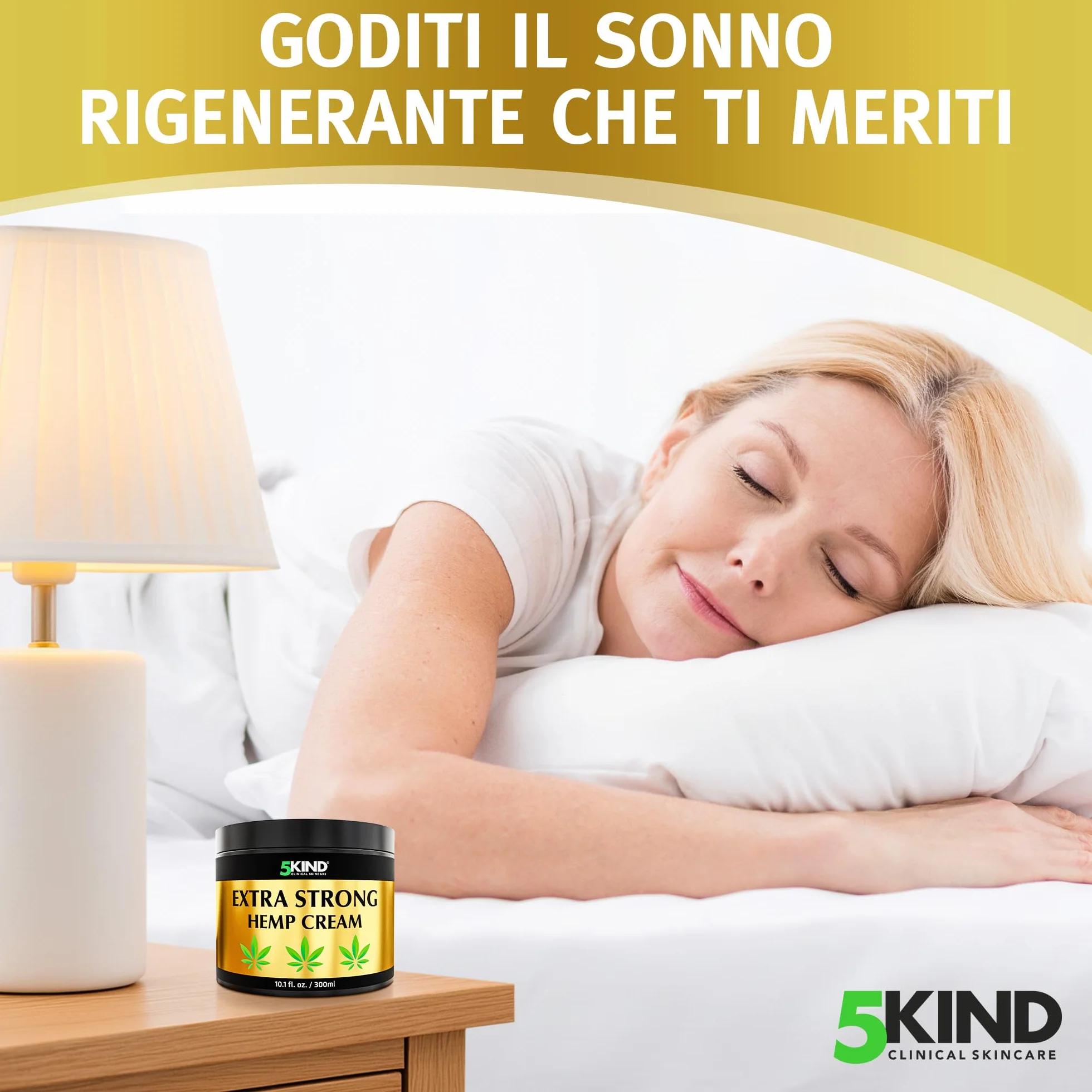Crema alla canapa extra forte 5Kind 300 ml Ingredienti naturali per tutti i tipi di pelle