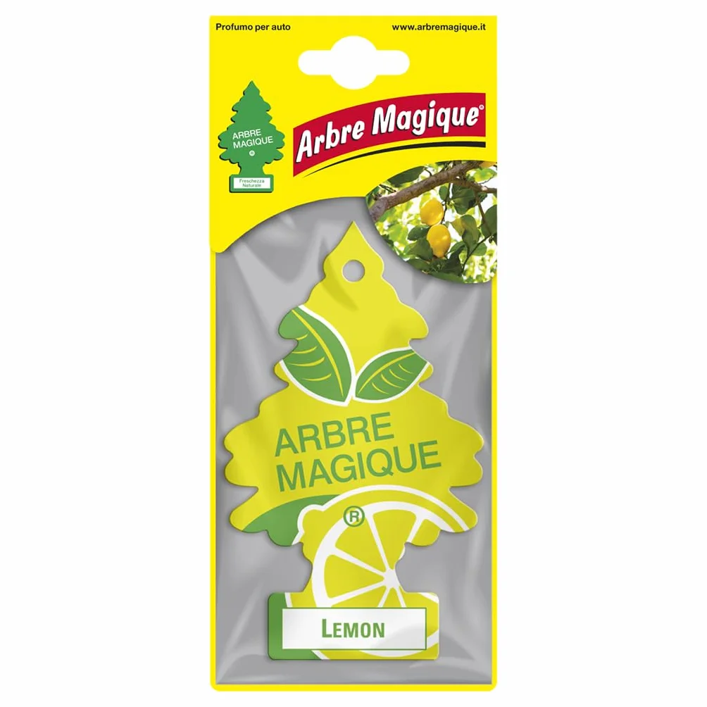 Arbre Magique Mono Profumatore Auto Fragranza Limone Durata 7 Settimane Made in Italy 1 Pezzo