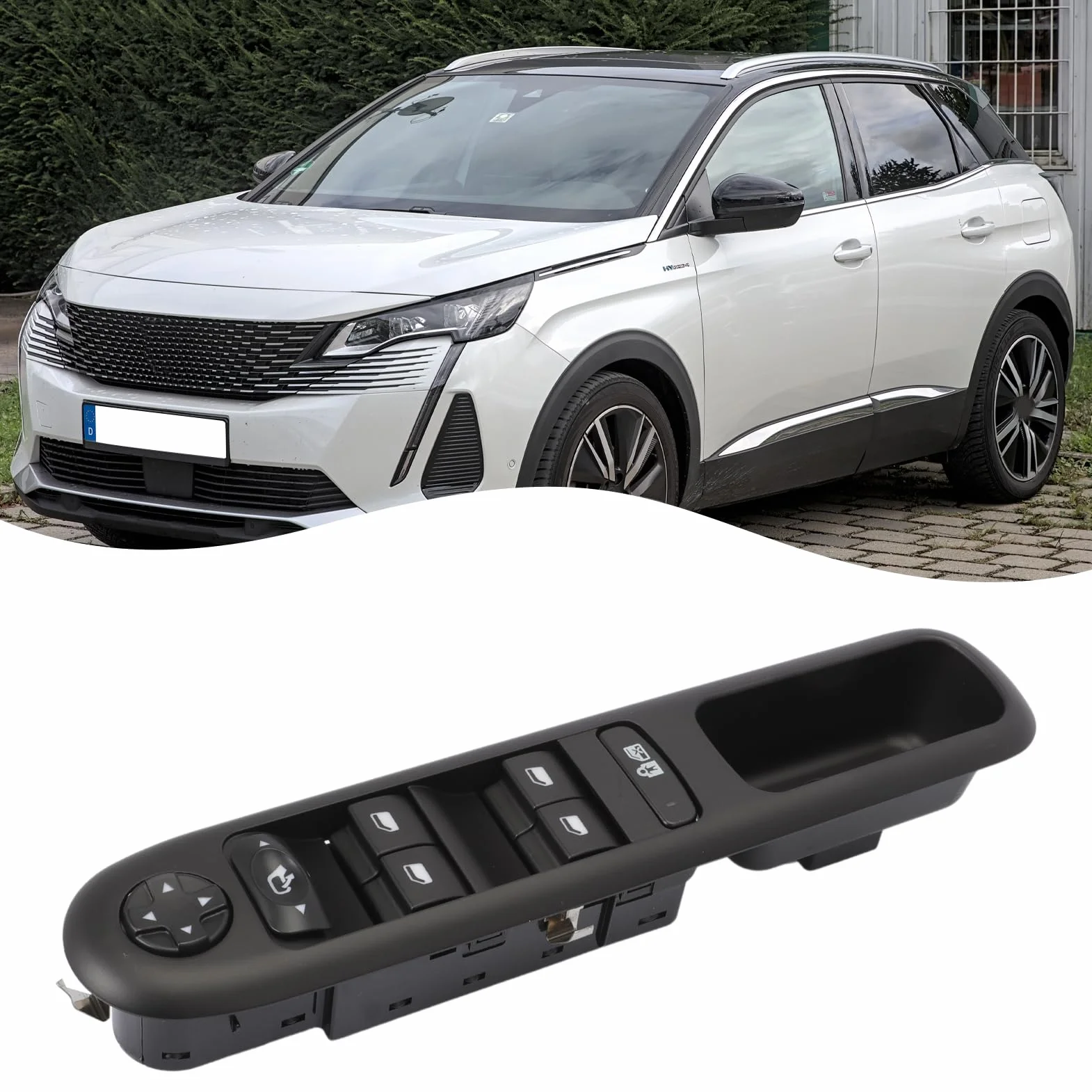 Pulsantiera Alzacristallo Interruttore Auto Elettrico (anteriore sinistro) 96650621ZD per Peug-eot 3008 5008 2009-2015 6490X6 Con Funzione Pieghevole